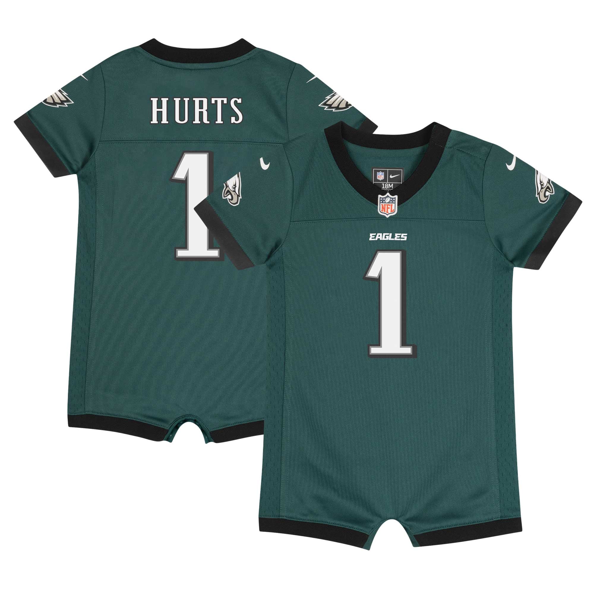 Combinaison Nike Jalen Hurts vert nuit pour nouveau-né, Philadelphia Eagles