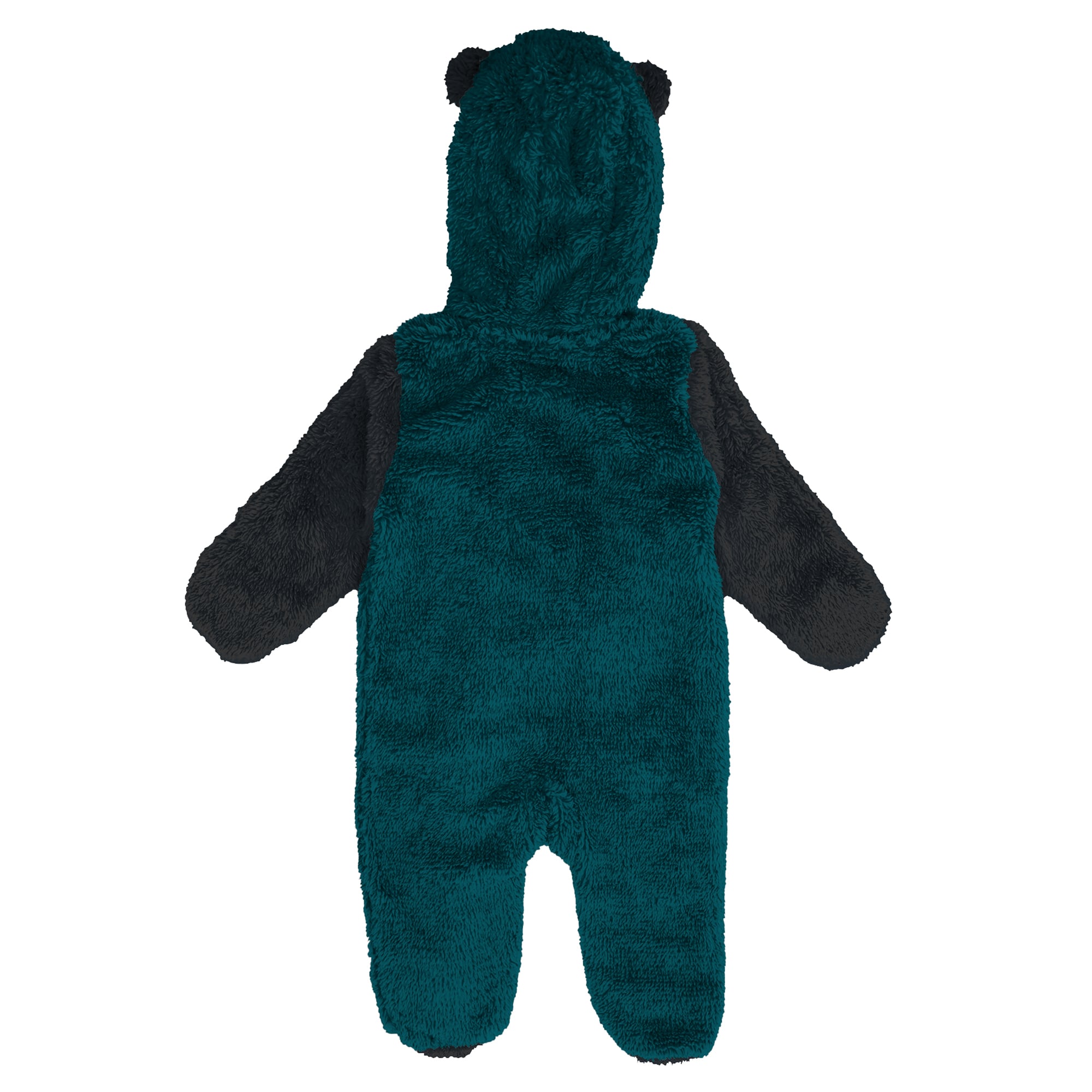 Combinaison pyjama en polaire Outerstuff vert nuit Philadelphia Eagles pour nouveau-né, fermeture éclair intégrale