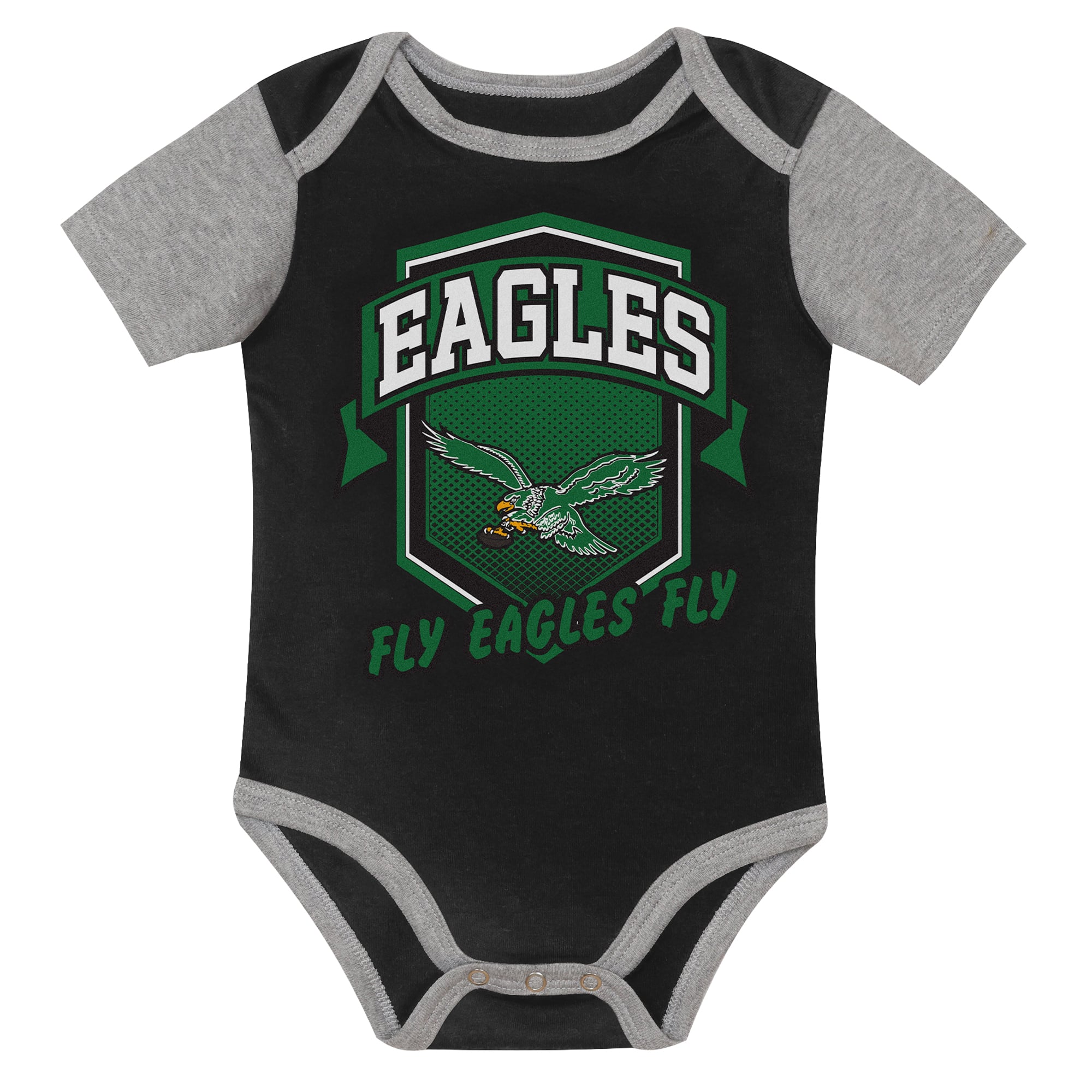 Newborn Outerstuff Philadelphia Eagles First Round Pick Three-Piece Bodysuit Set