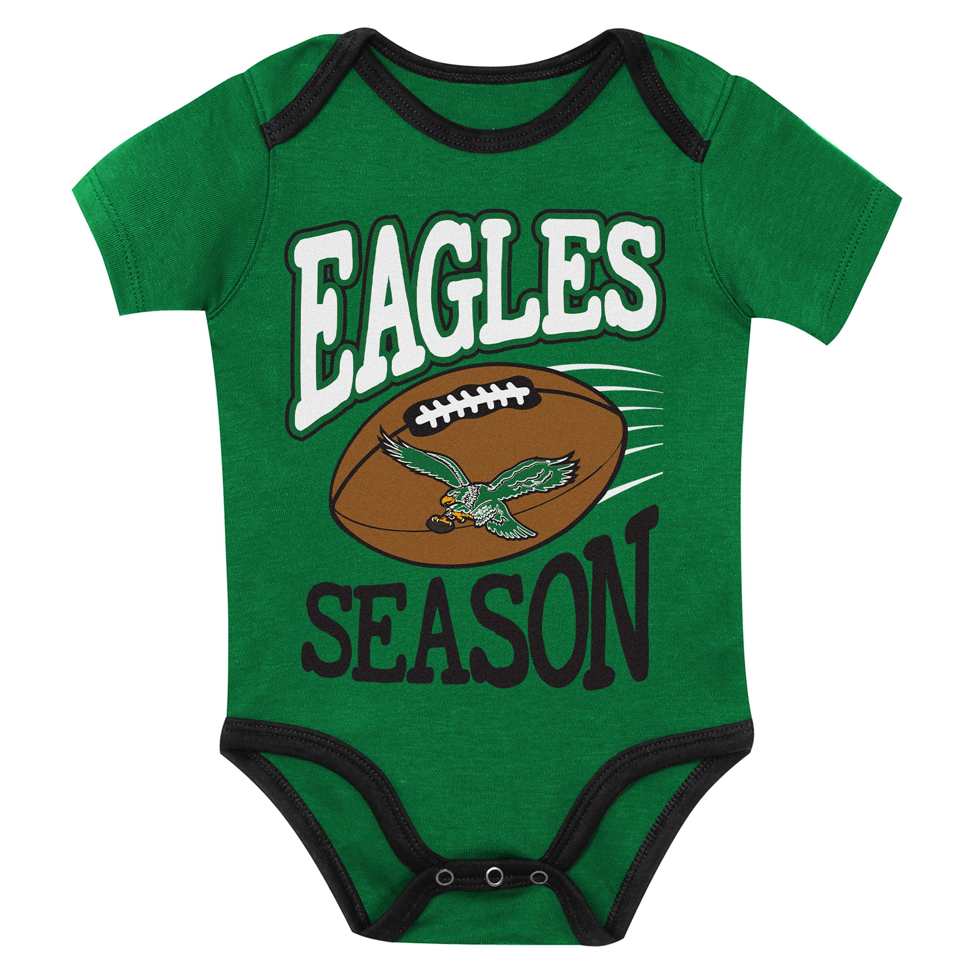 Newborn Outerstuff Philadelphia Eagles First Round Pick Three-Piece Bodysuit Set