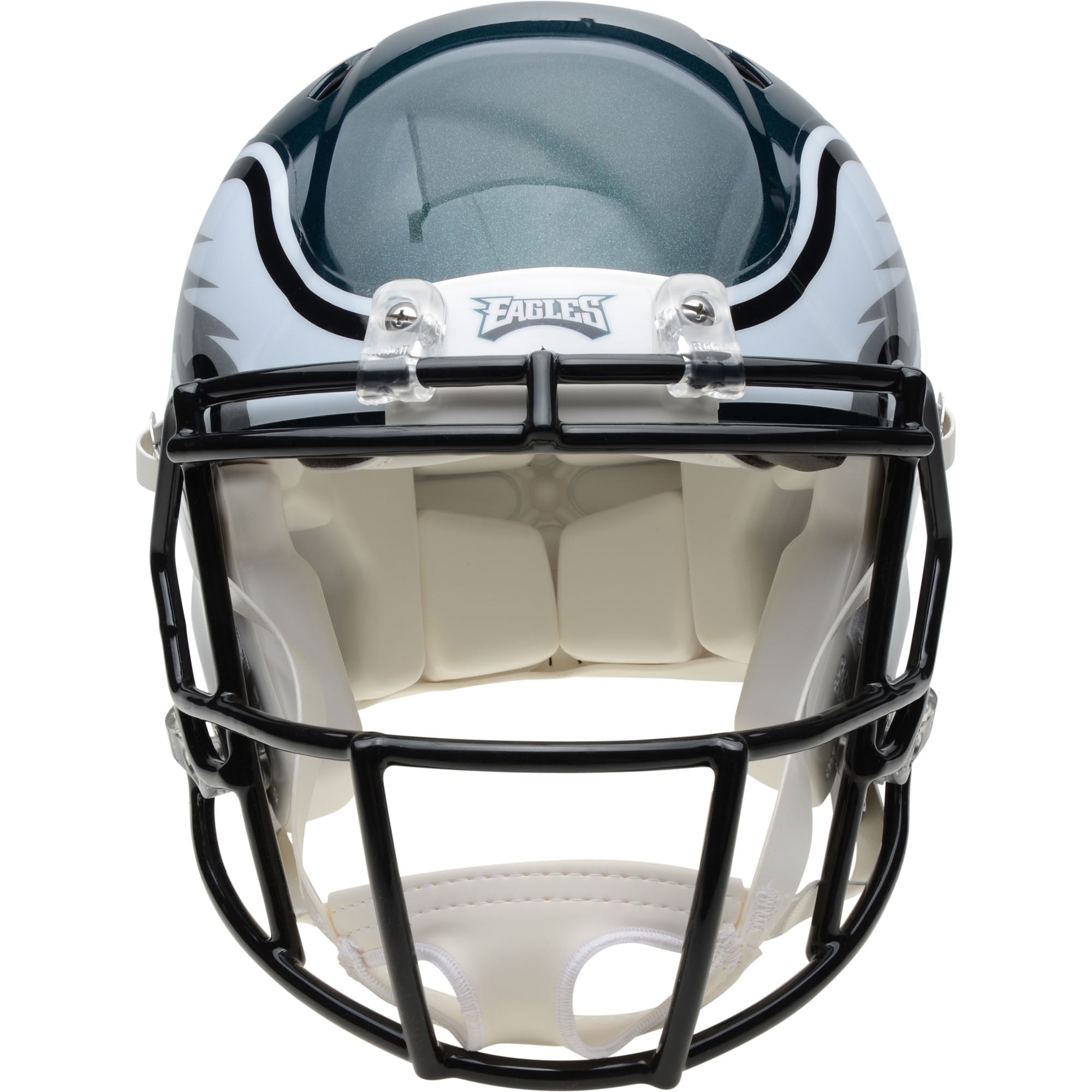 Casque Riddell Speed Authentic Pro-Line autographié par Nick Foles, joueur des Eagles de Philadelphie, avec inscription « MVP du Super Bowl LII ».
