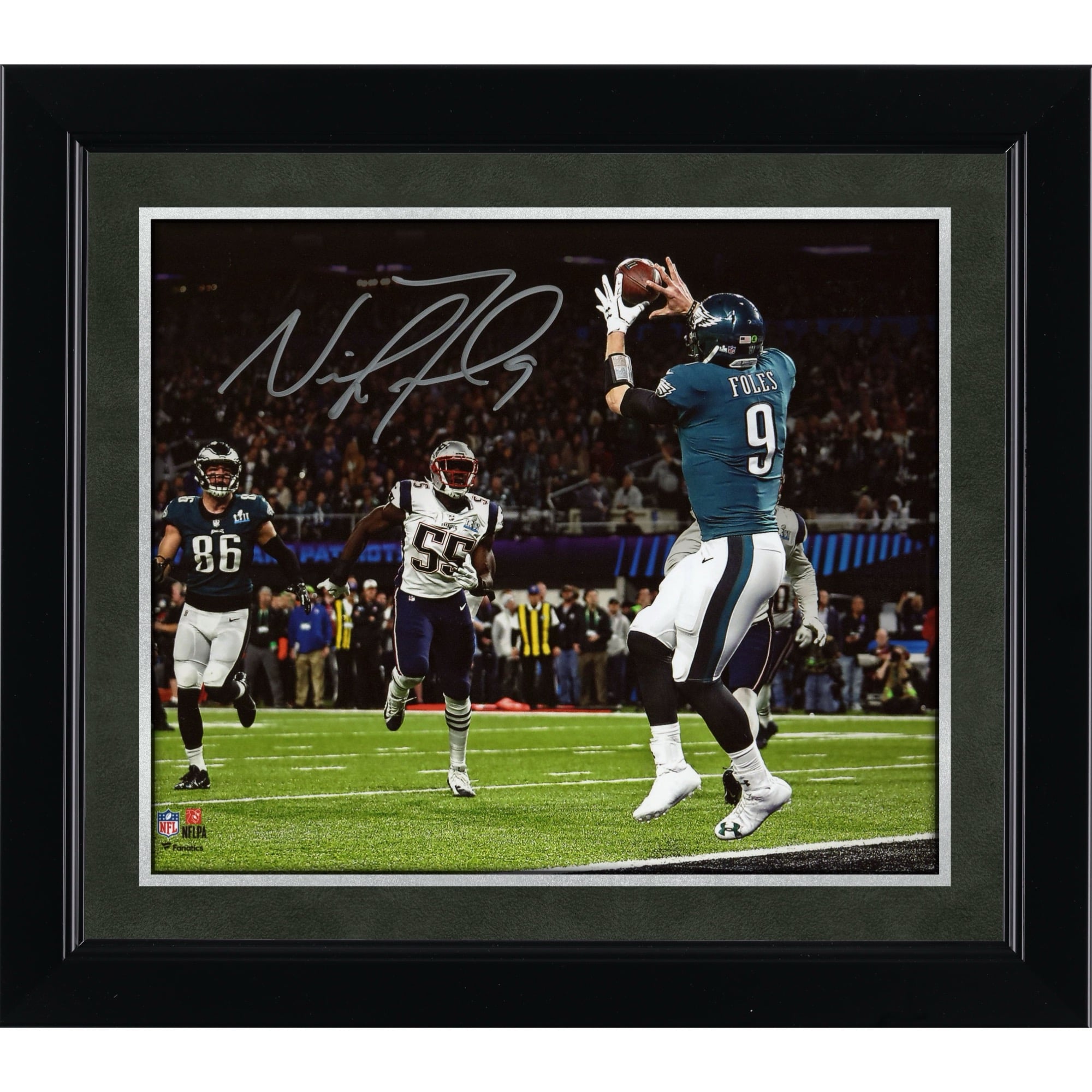 Nick Foles Philadelphia Eagles Super Bowl LII Champions dédicacé 8" x 10" Philly Special Touchdown Catch Photographie