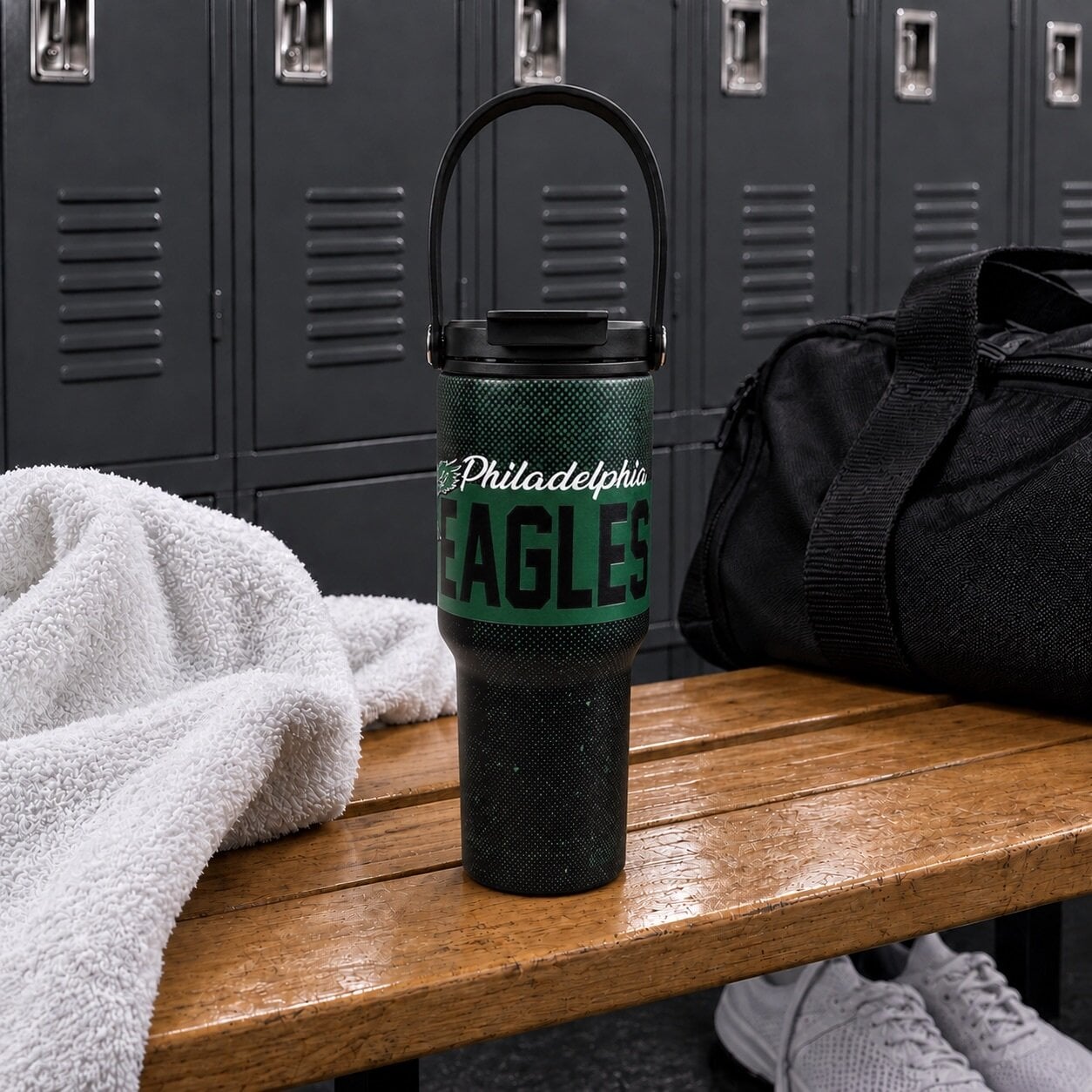 Pegasus Philadelphia Eagles 24oz. Speckled Gradient Stainless Steel Dual Top Water Bottle