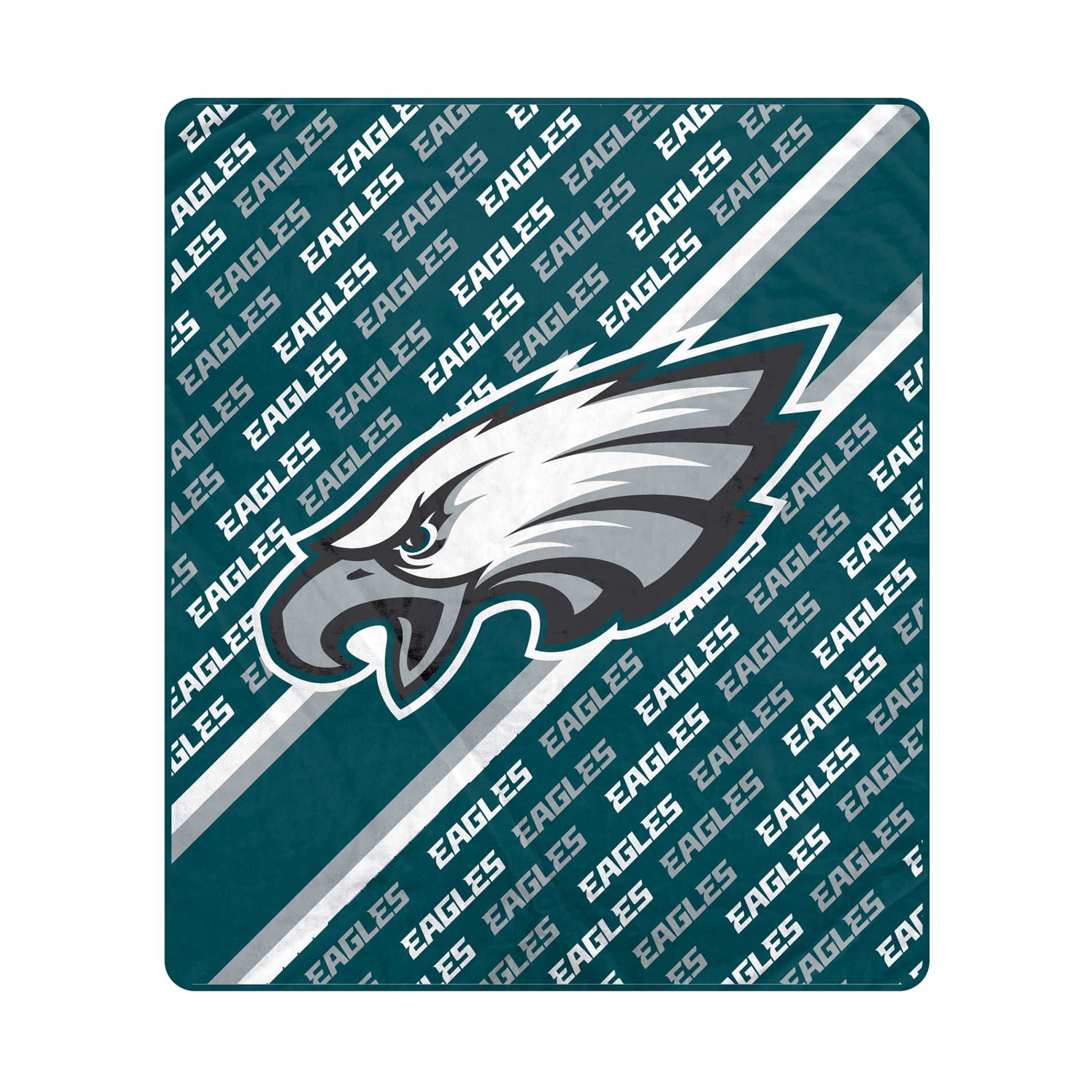 Couverture ultra douce Pegasus Philadelphia Eagles, 152 x 178 cm (60 x 70 pouces), doublée et ornée du logo.