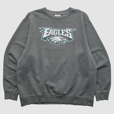 Philadelphia Eagles Majestic 2010s Pullover Sweatshirt - Dark Heather Gray - L by Fanatics Real Vintage