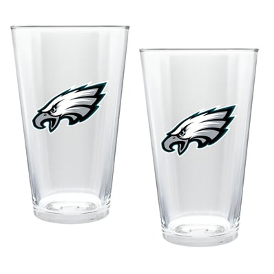 Philadelphia Eagles Two-Piece 16oz. Double Play Pint Glass Set