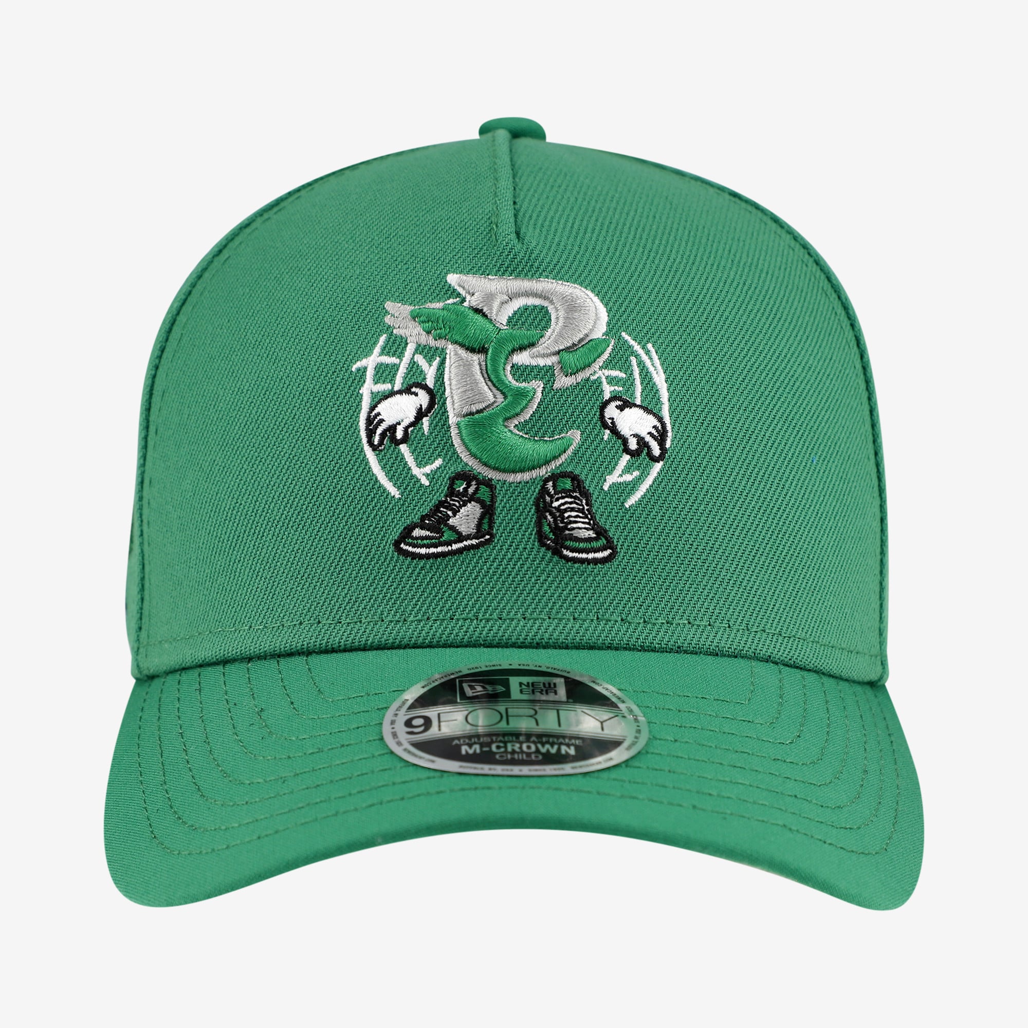 Preschool New Era Kelly Green Philadelphia Eagles Cartoon 9FORTY A-Frame M-Crown Adjustable Hat