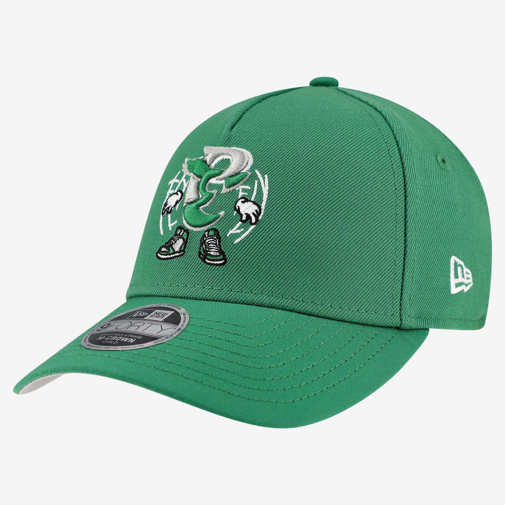 Preschool New Era Kelly Green Philadelphia Eagles Cartoon 9FORTY A-Frame M-Crown Adjustable Hat