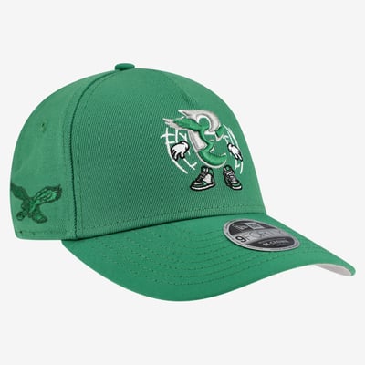 Philadelphia Eagles New Era Preschool Cartoon 9FORTY A-Frame M-Crown Adjustable Hat - Kelly Green
