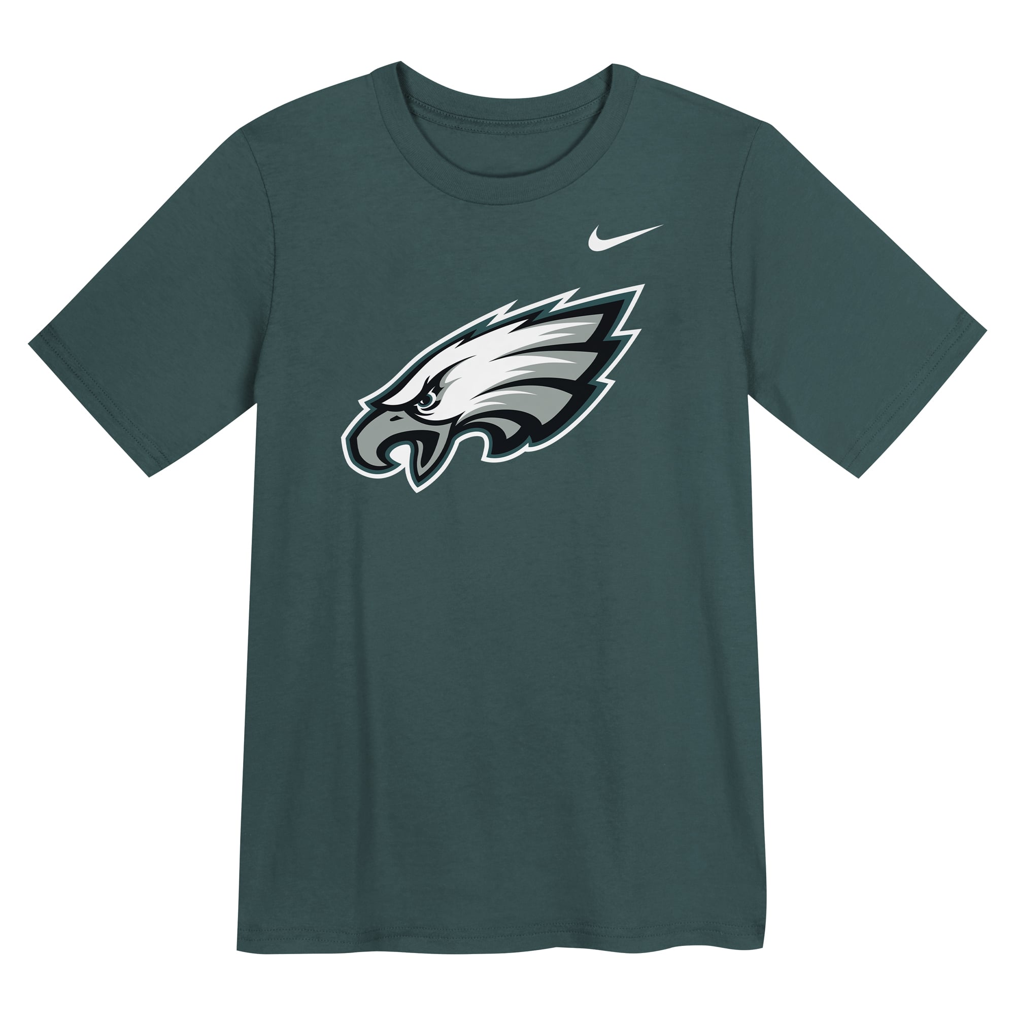 T-shirt Nike vert nuit avec logo des Eagles de Philadelphie pour enfants d'âge préscolaire