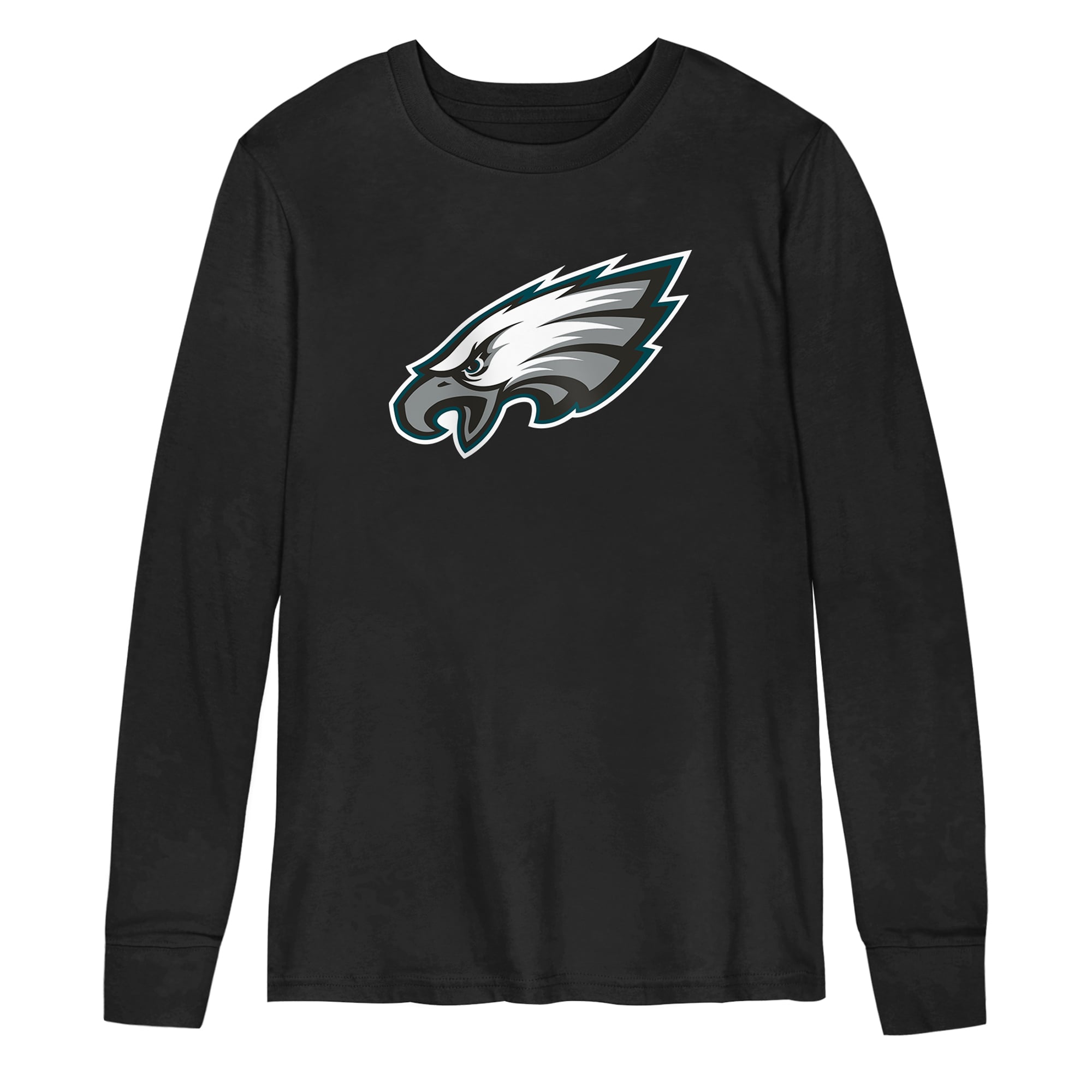 Preschool Outerstuff Black Philadelphia Eagles Primary Logo Long Sleeve T-Shirt