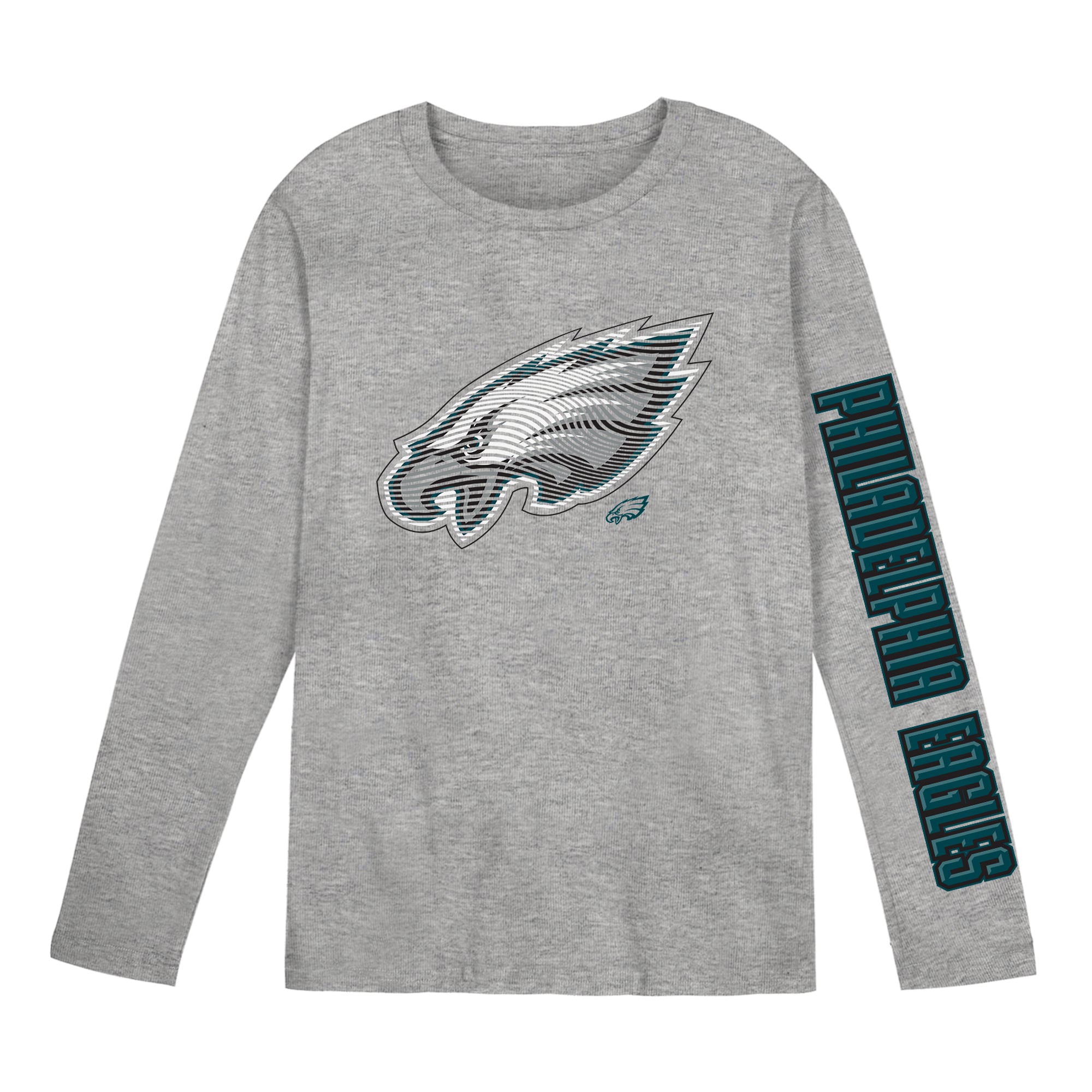 T-shirt à manches longues gris Philadelphia Eagles Air Raid pour enfants d'âge préscolaire