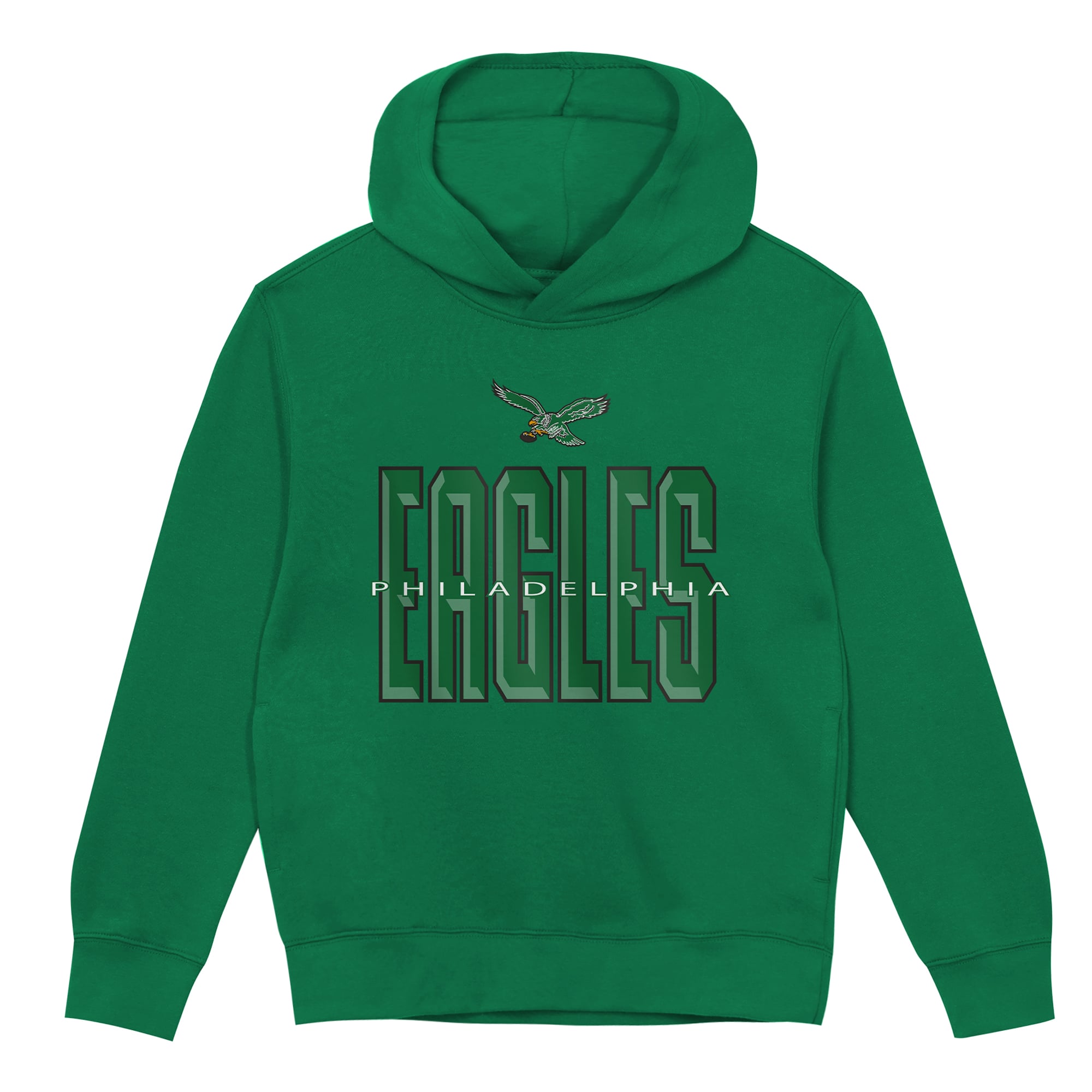 Sweat à capuche polaire vert nuit Philadelphia Eagles Field General pour enfants d'âge préscolaire Outerstuff