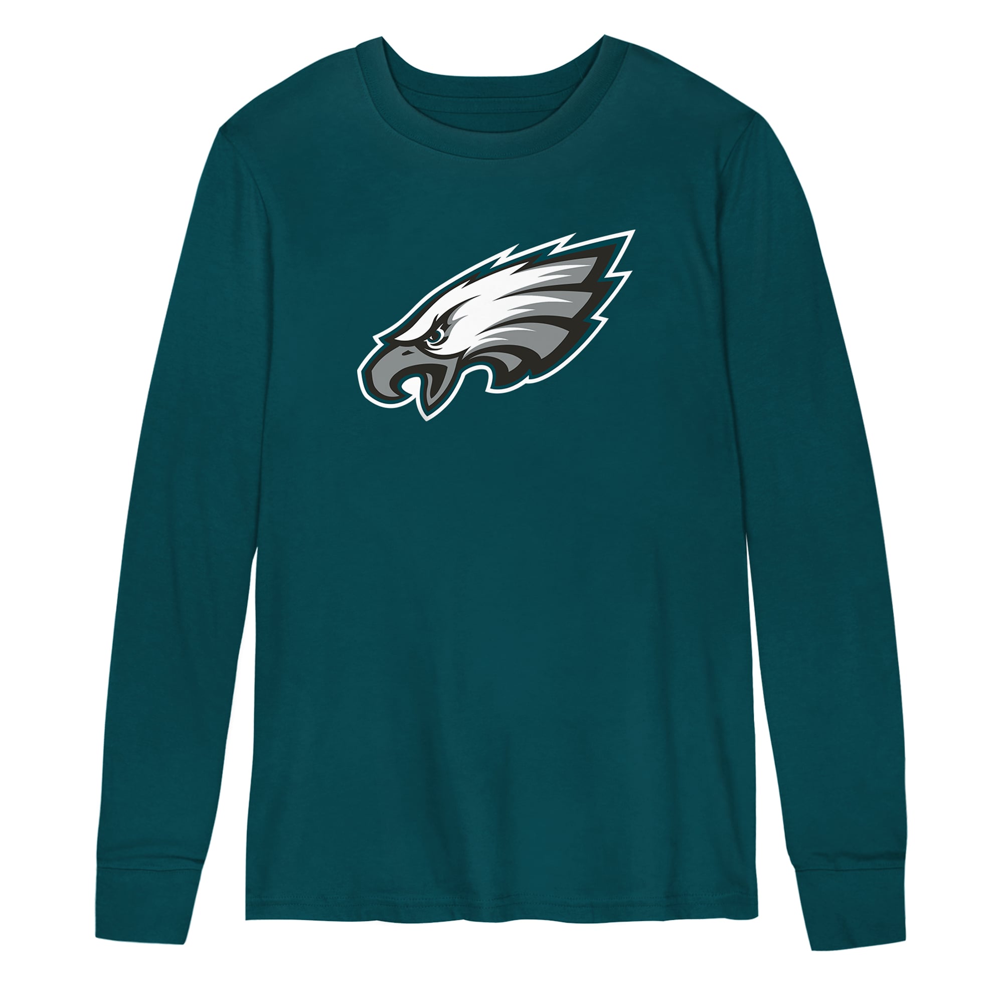 Preschool Outerstuff Midnight Green Philadelphia Eagles Primary Logo Long Sleeve T-Shirt