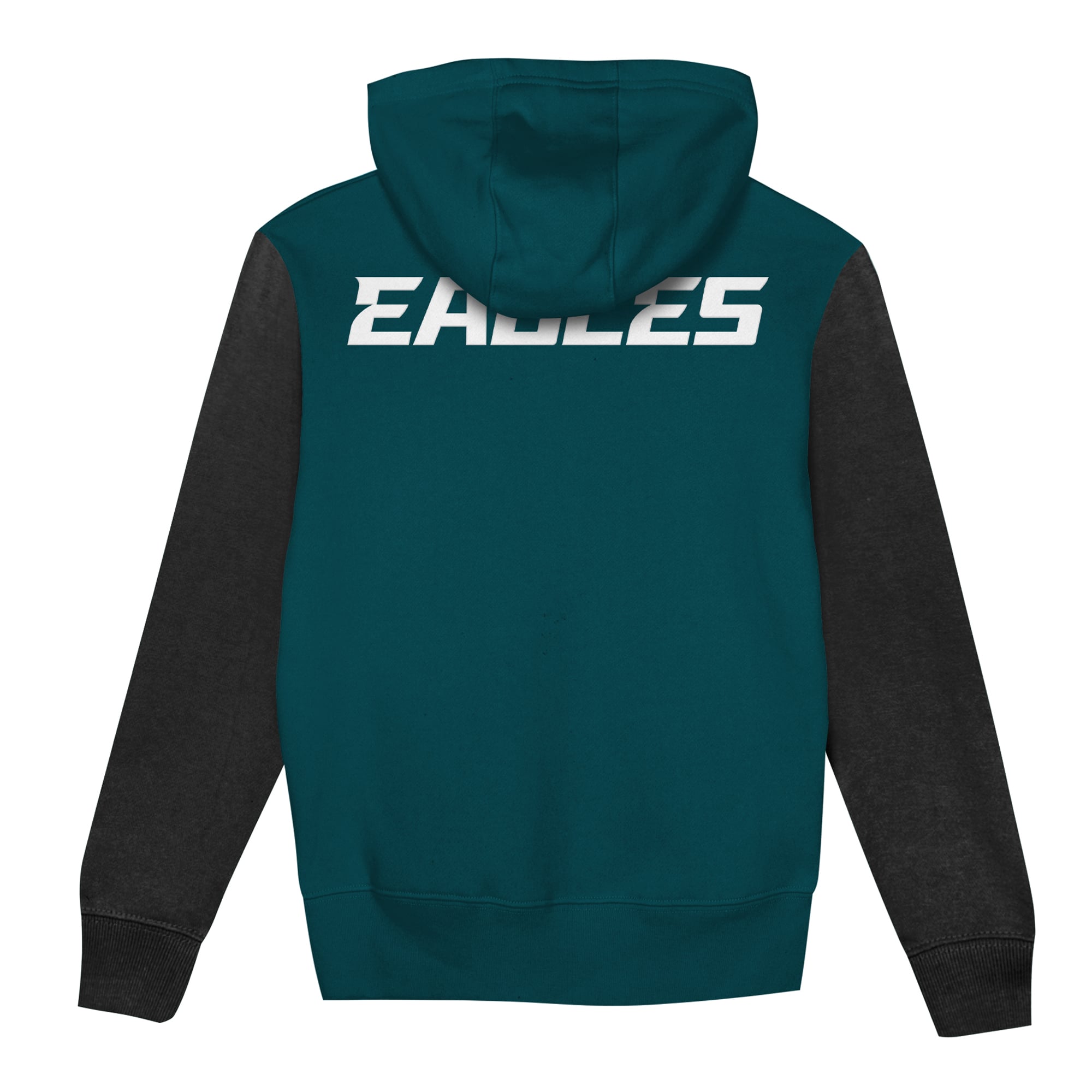 Sweat à capuche zippé vert nuit Outerstuff pour enfants d'âge préscolaire, motif Philadelphia Eagles Stadium Colorblock.