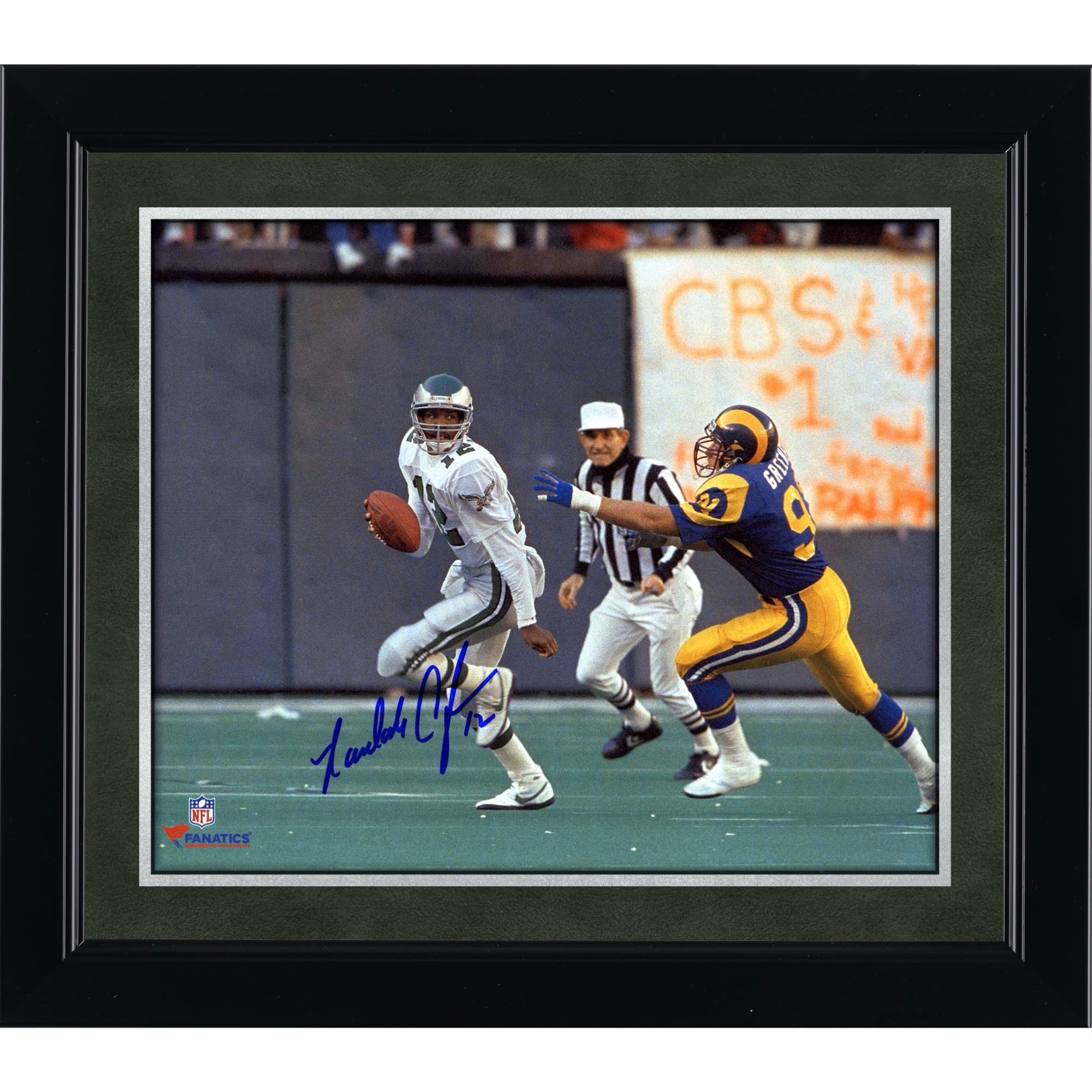 Randall Cunningham Philadelphia Eagles Autographed 8" x 10" White Jersey Scramble Photograph