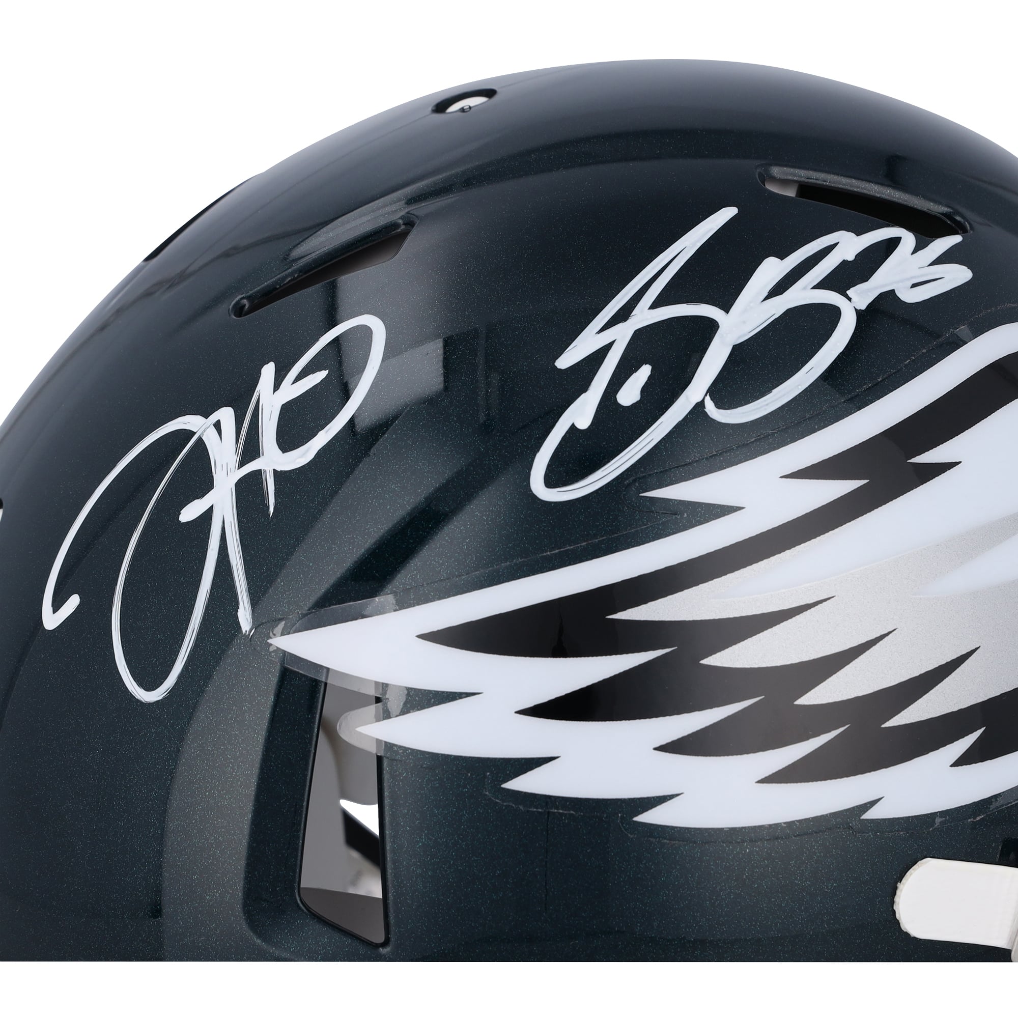 Saquon Barkley & Jalen Hurts Philadelphia Eagles Autographed Riddell Speed Authentic Helmet