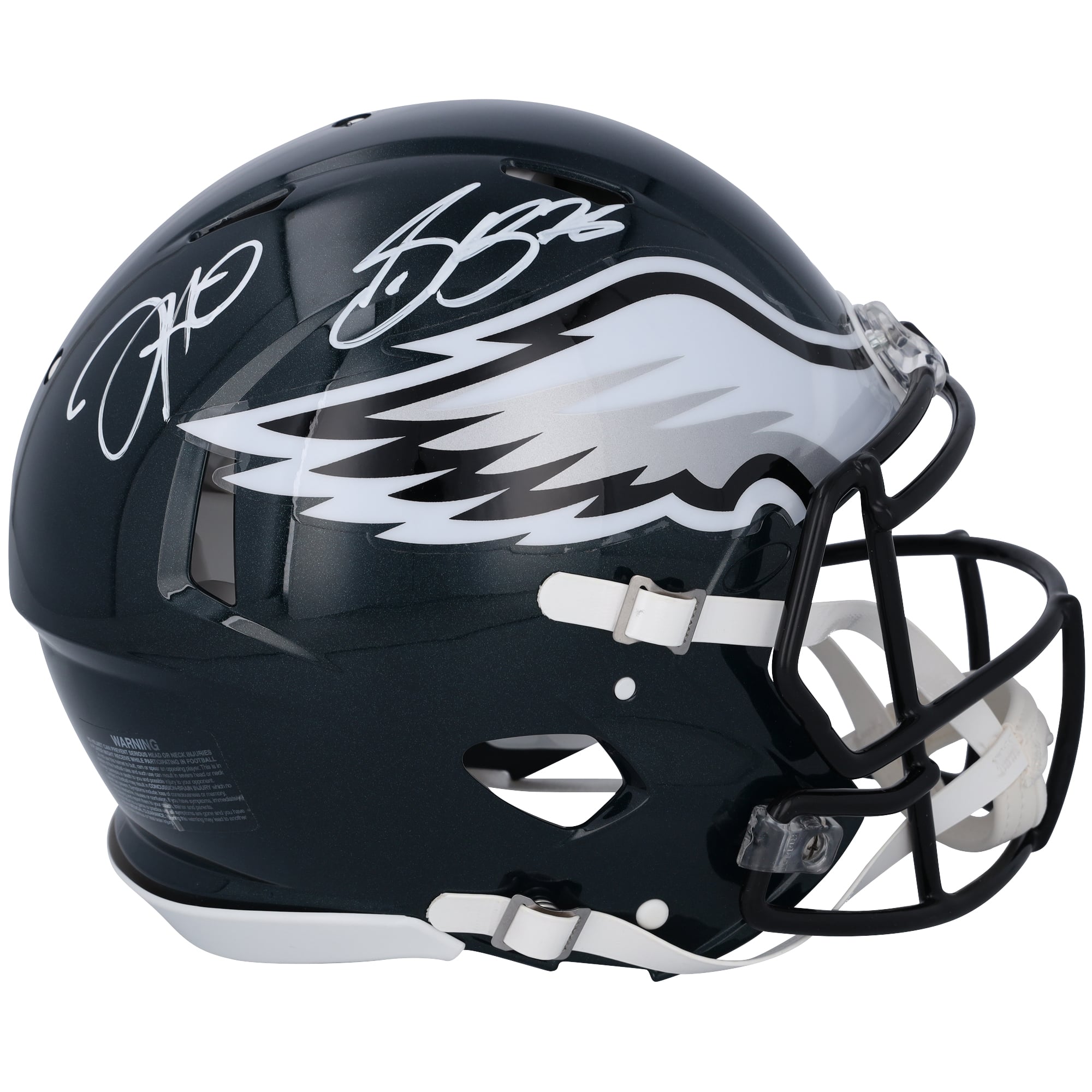 Saquon Barkley & Jalen Hurts Philadelphia Eagles Autographed Riddell Speed Authentic Helmet