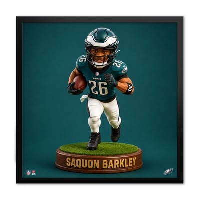 Saquon Barkley Philadelphia Eagles 13" x 13" Bobblehead Framed Print