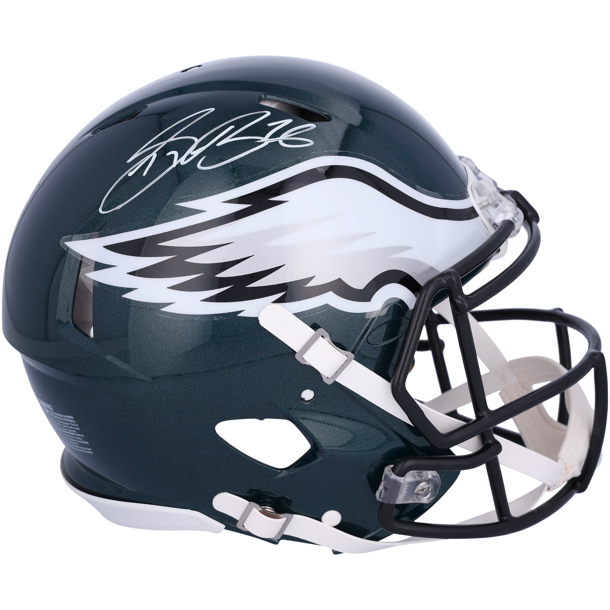 Casque authentique Riddell Speed ​​autographié par Saquon Barkley Philadelphia Eagles
