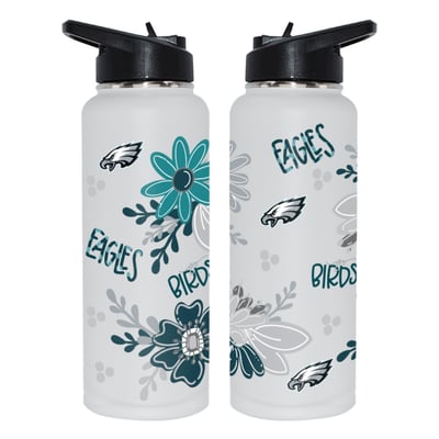 Philadelphia Eagles The Memory Company 34oz. Flowers Stainless Steel Quencher Bottle