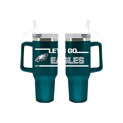 Philadelphia Eagles The Memory Company 40oz. Stainless Steel Team Color Tumbler with Flip Straw