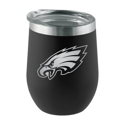 The Memory Company Philadelphia Eagles Black 12oz Etched Stainless Steel Stemless Tumbler
