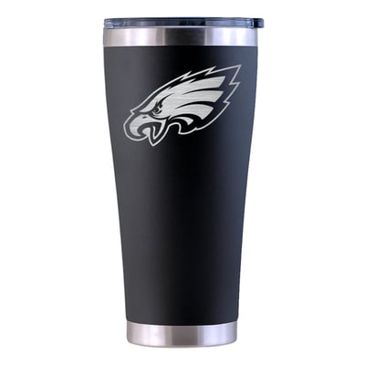 The Memory Company Philadelphia Eagles Black 30oz Etched Stainless Steel Tumbler
