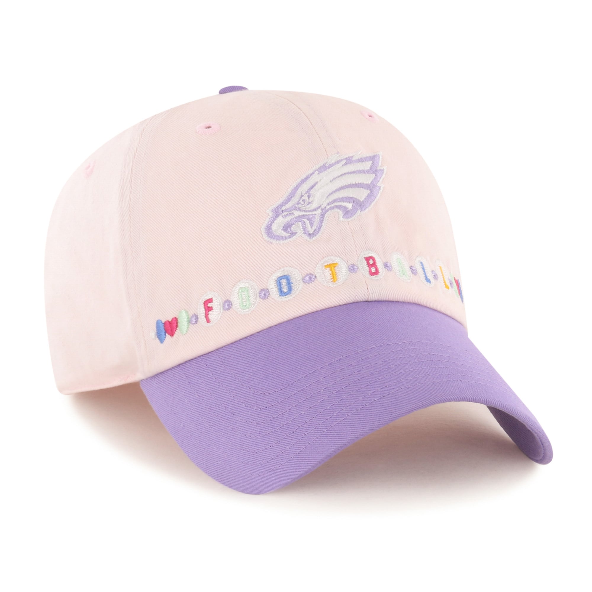 Chapeau ajustable Philadelphia Eagles « Friendship Clean Up » rose clair/violet clair pour tout-petit