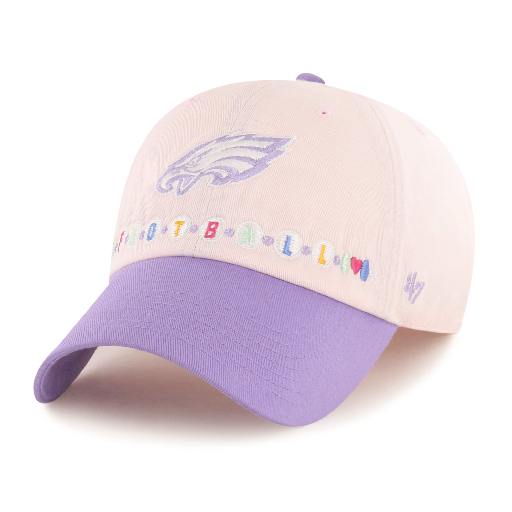 Chapeau ajustable Philadelphia Eagles « Friendship Clean Up » rose clair/violet clair pour tout-petit