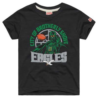  Philadelphia Eagles Homage Toddler NFL x Star Wars Dark Side Tri-Blend T-Shirt - Charcoal