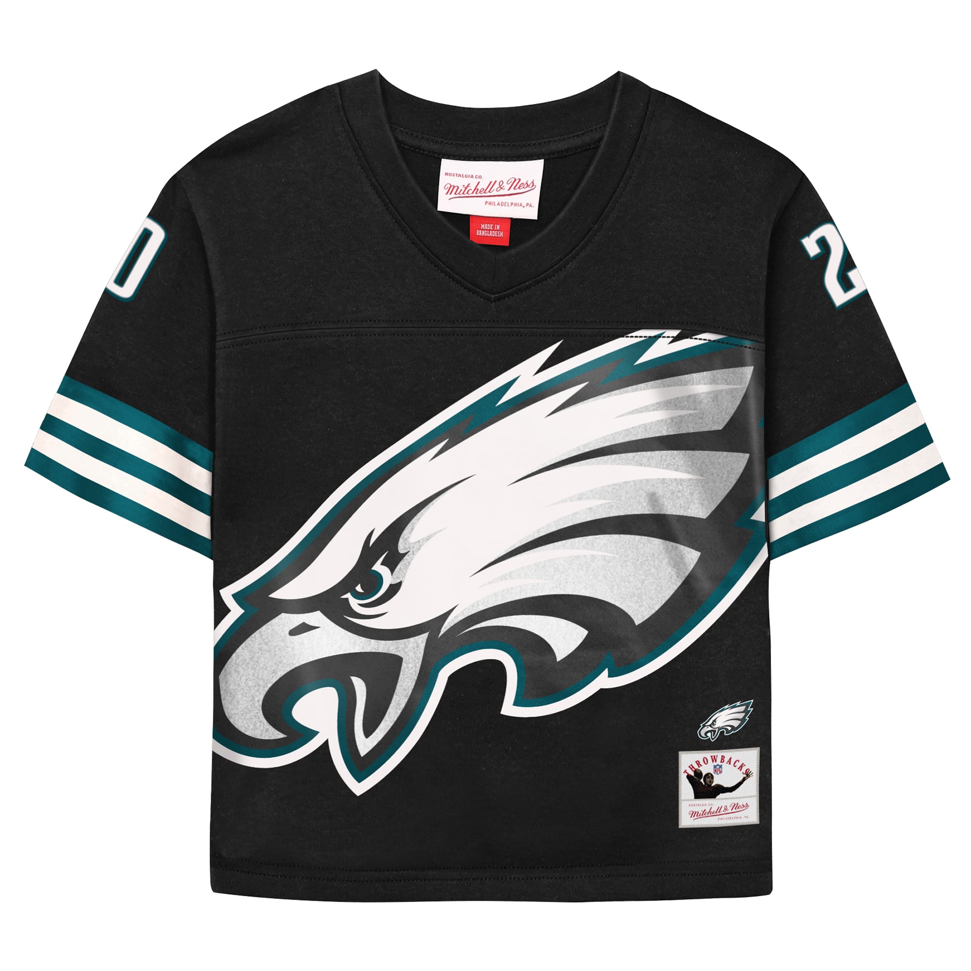 Ensemble short pour tout-petit Mitchell & Ness Brian Dawkins noir Philadelphia Eagles Playmaker