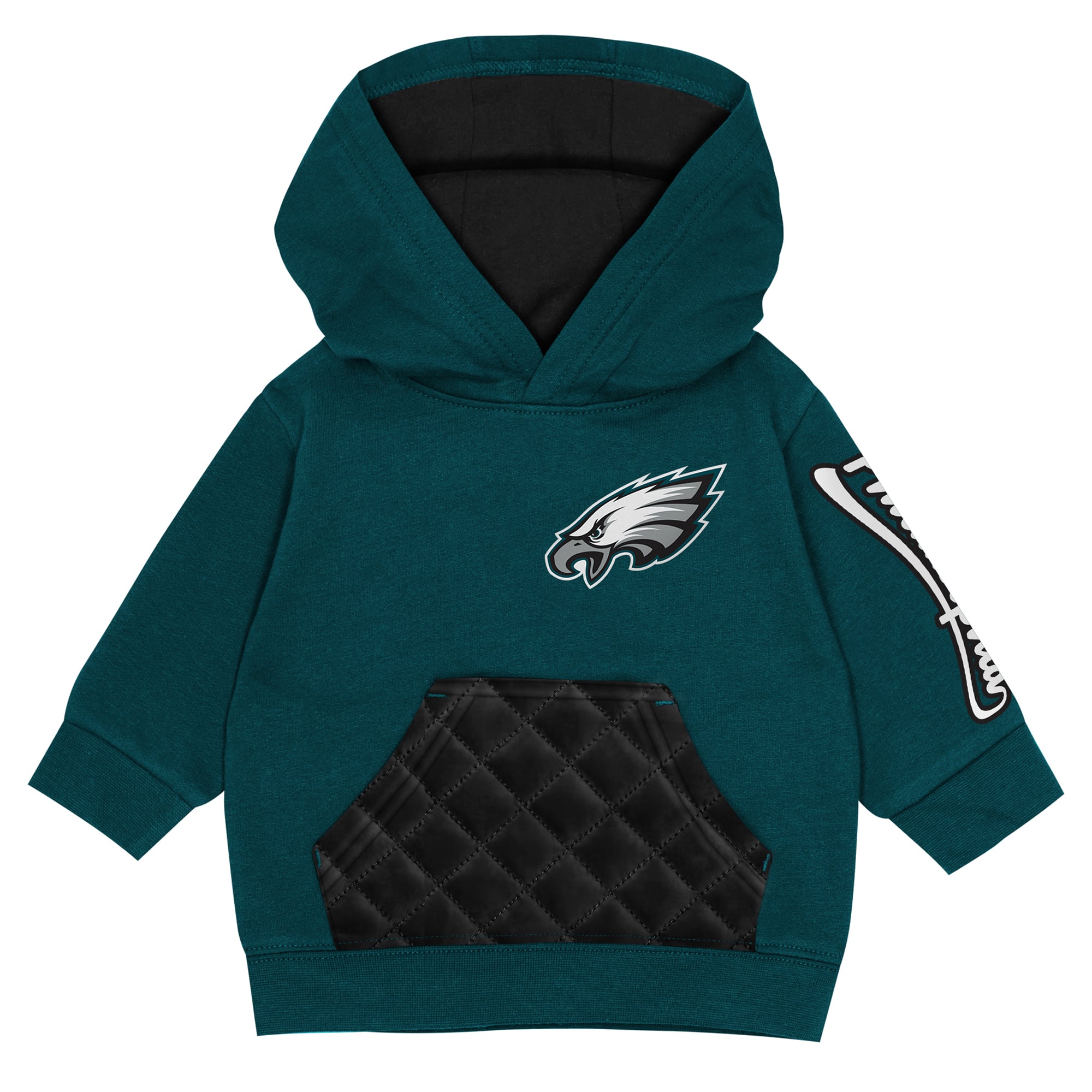 Ensemble polaire Outerstuff pour tout-petit, vert nuit, Philadelphia Eagles, sweat à capuche et pantalon Drive Stopper
