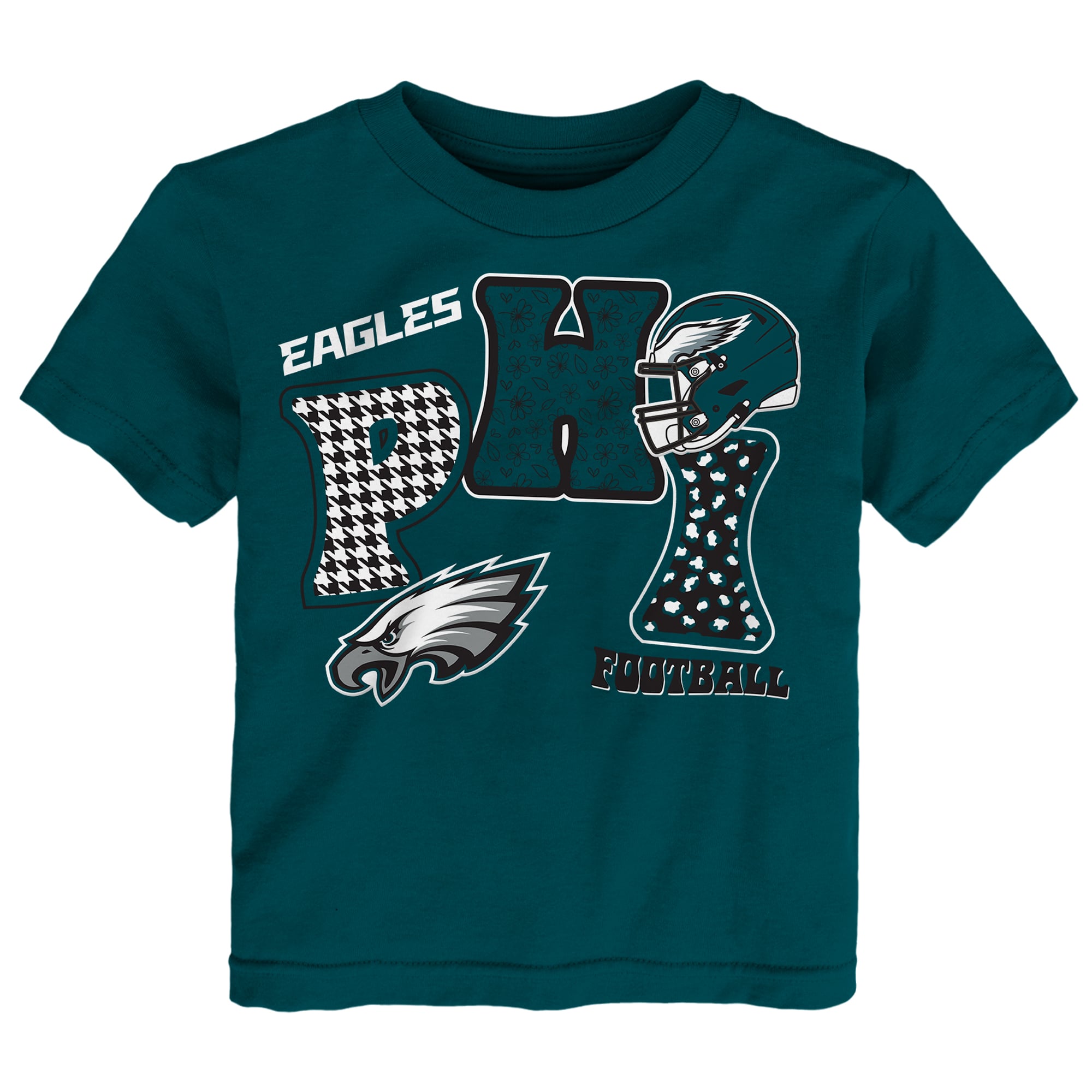 Toddler Outerstuff Midnight Green Philadelphia Eagles Team Quilt Boxy T-Shirt