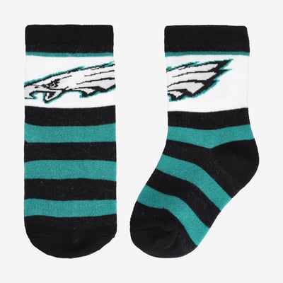  Philadelphia Eagles Starter Toddler Rugby Block Socks - Black