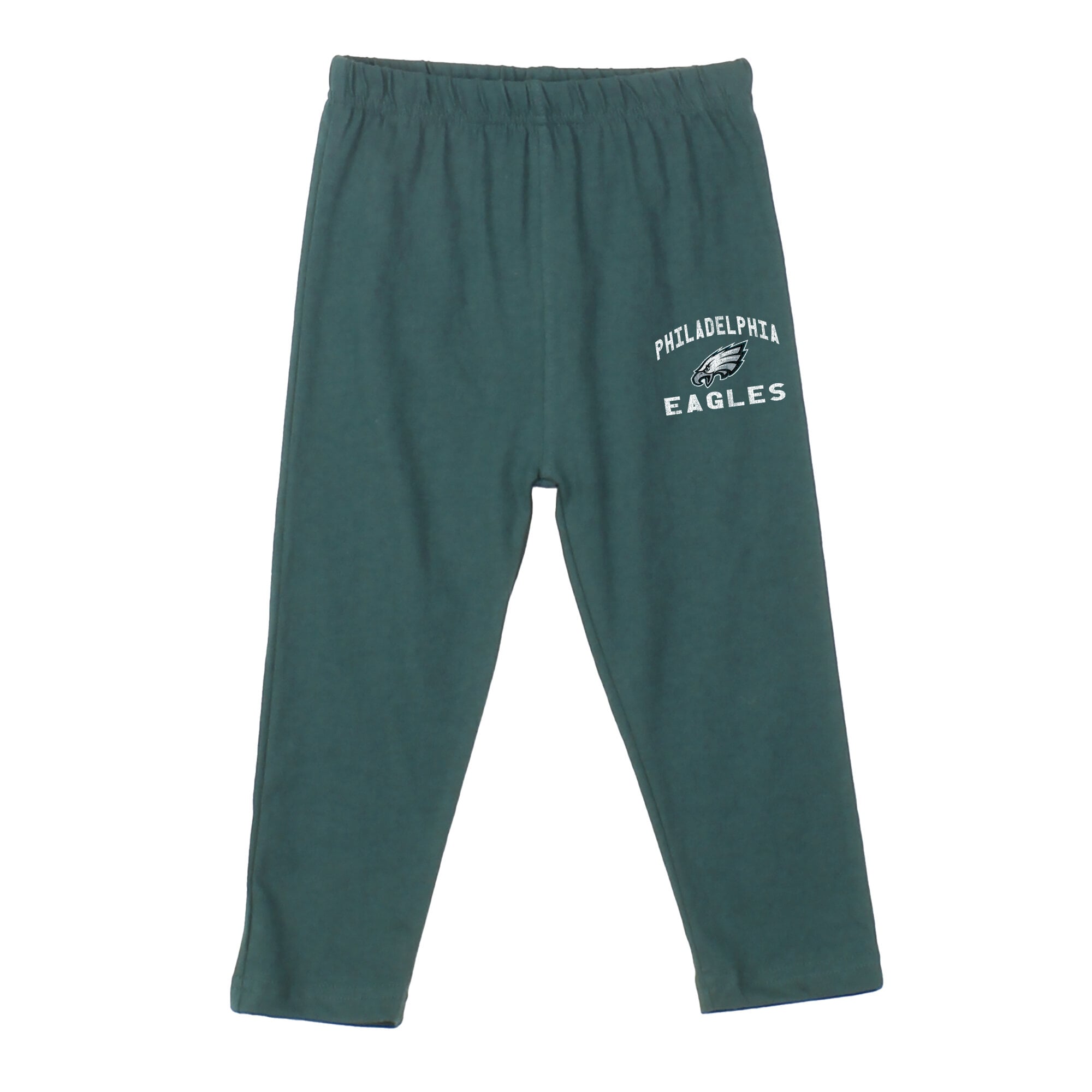 Ensemble pour tout-petit Wes & Willy vert nuit à rayures Philadelphia Eagles : haut manches longues et pantalon capuche.