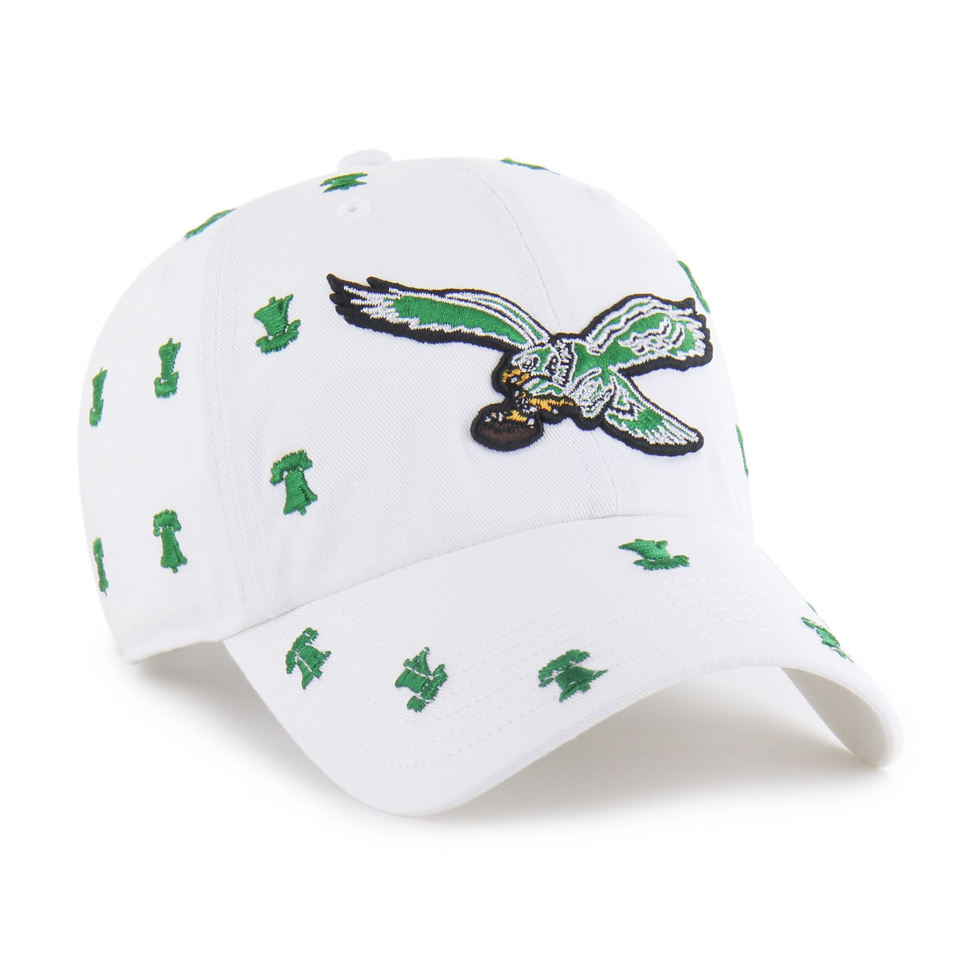 Casquette unisexe ajustable « 47 White Philadelphia Eagles Confetti Clean Up »