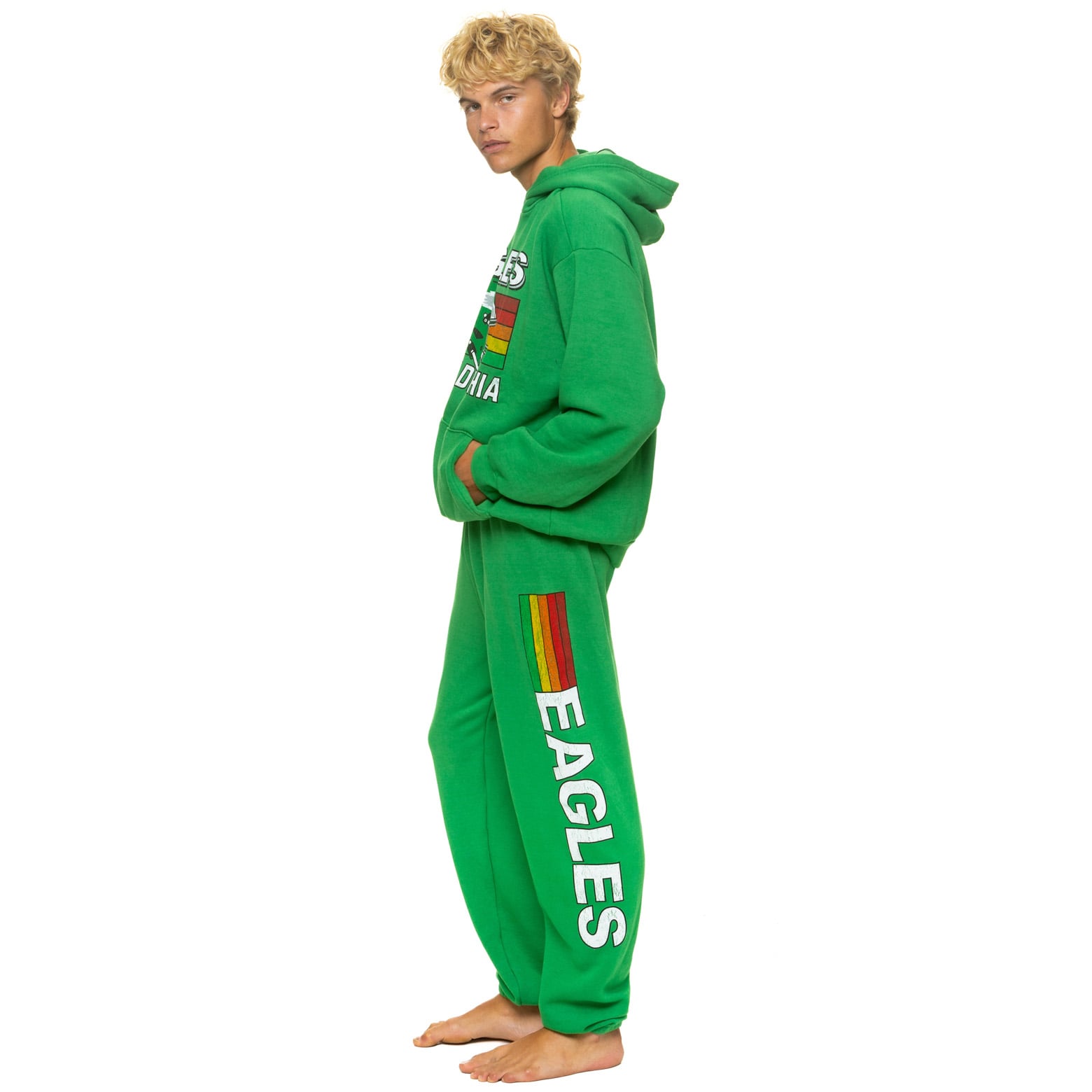 Pantalon de survêtement unisexe Aviator Nation Kelly Green Philadelphia Eagles Tri-Blend