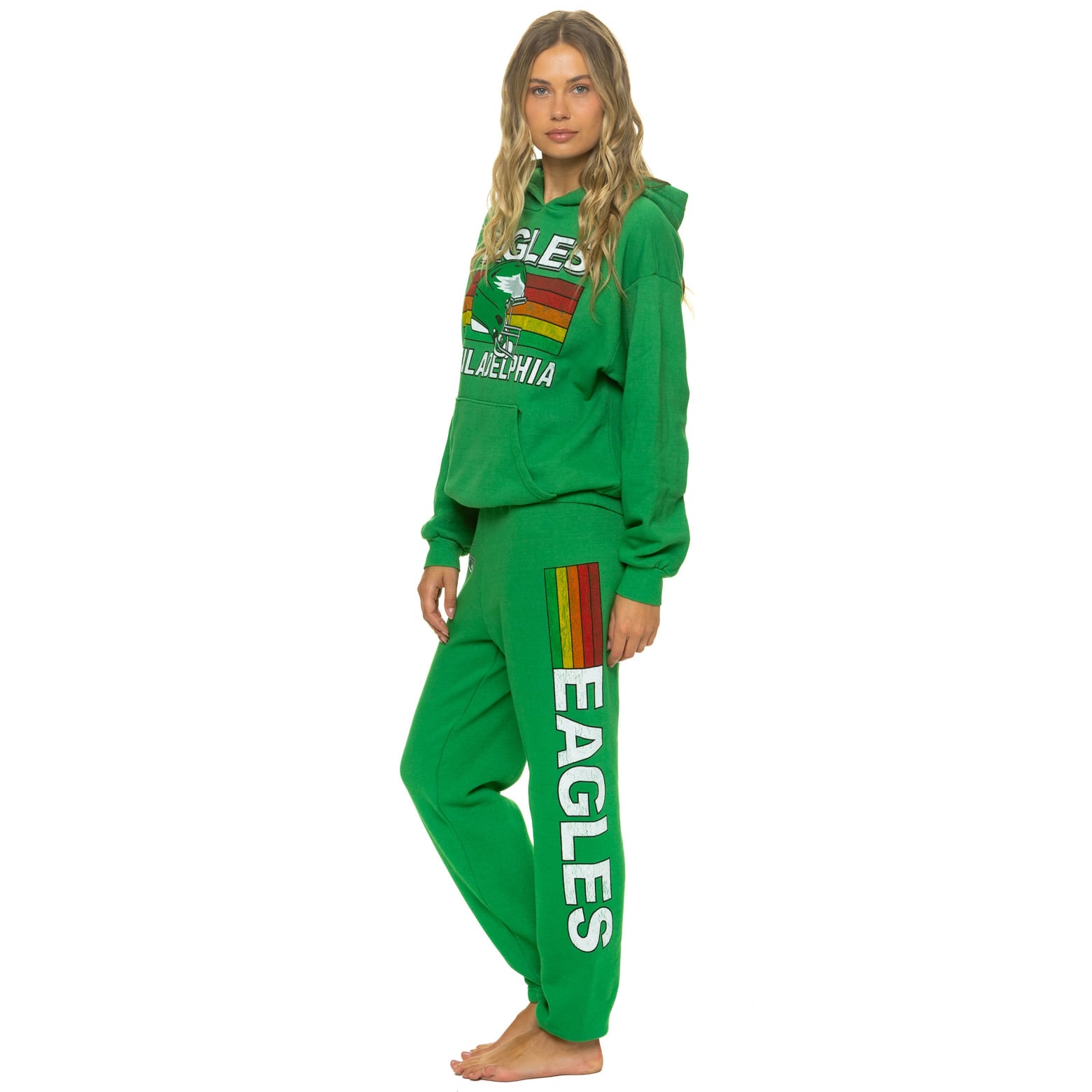 Pantalon de survêtement unisexe Aviator Nation Kelly Green Philadelphia Eagles Tri-Blend
