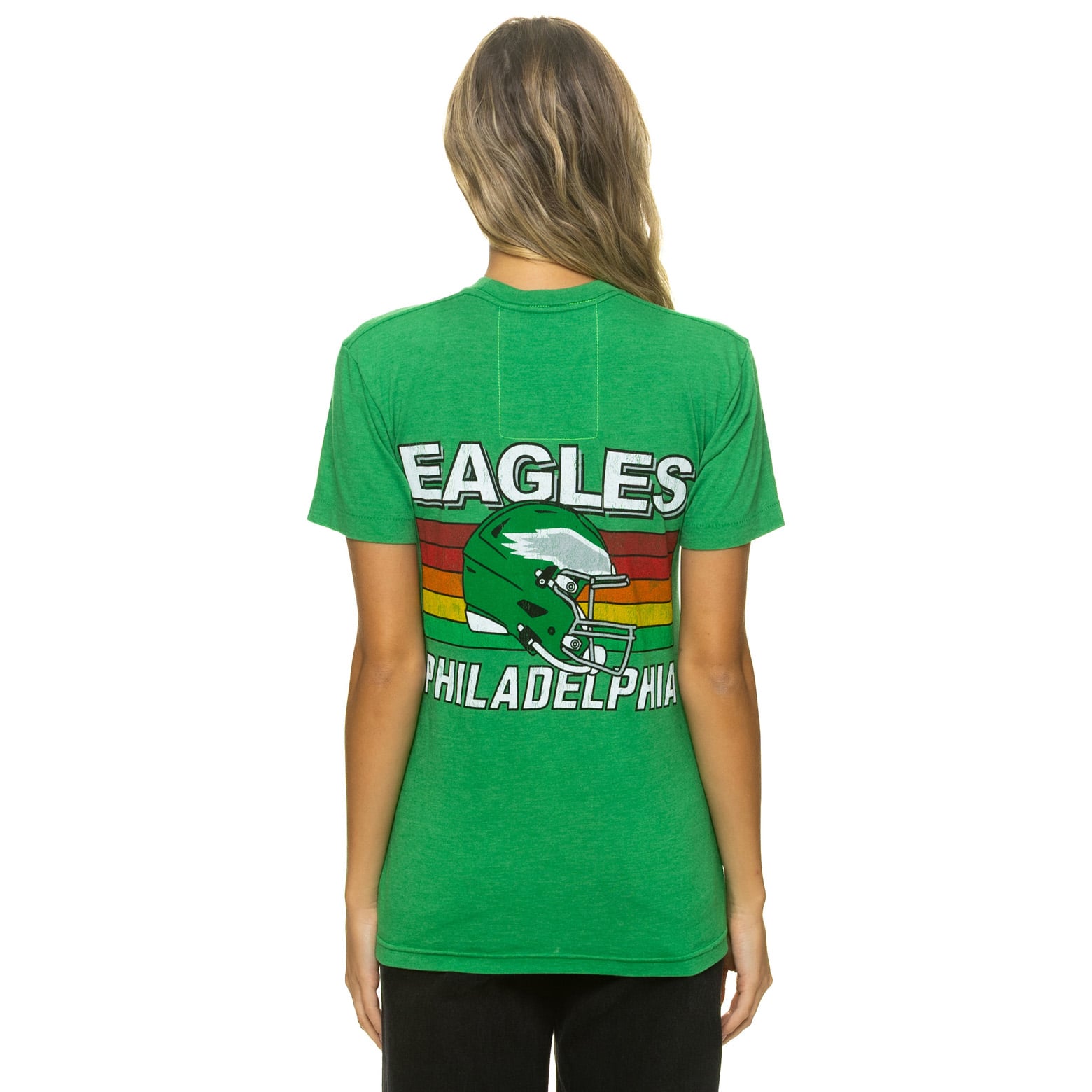 T-shirt unisexe Aviator Nation Kelly Green Philadelphia Eagles en mélange de trois matières