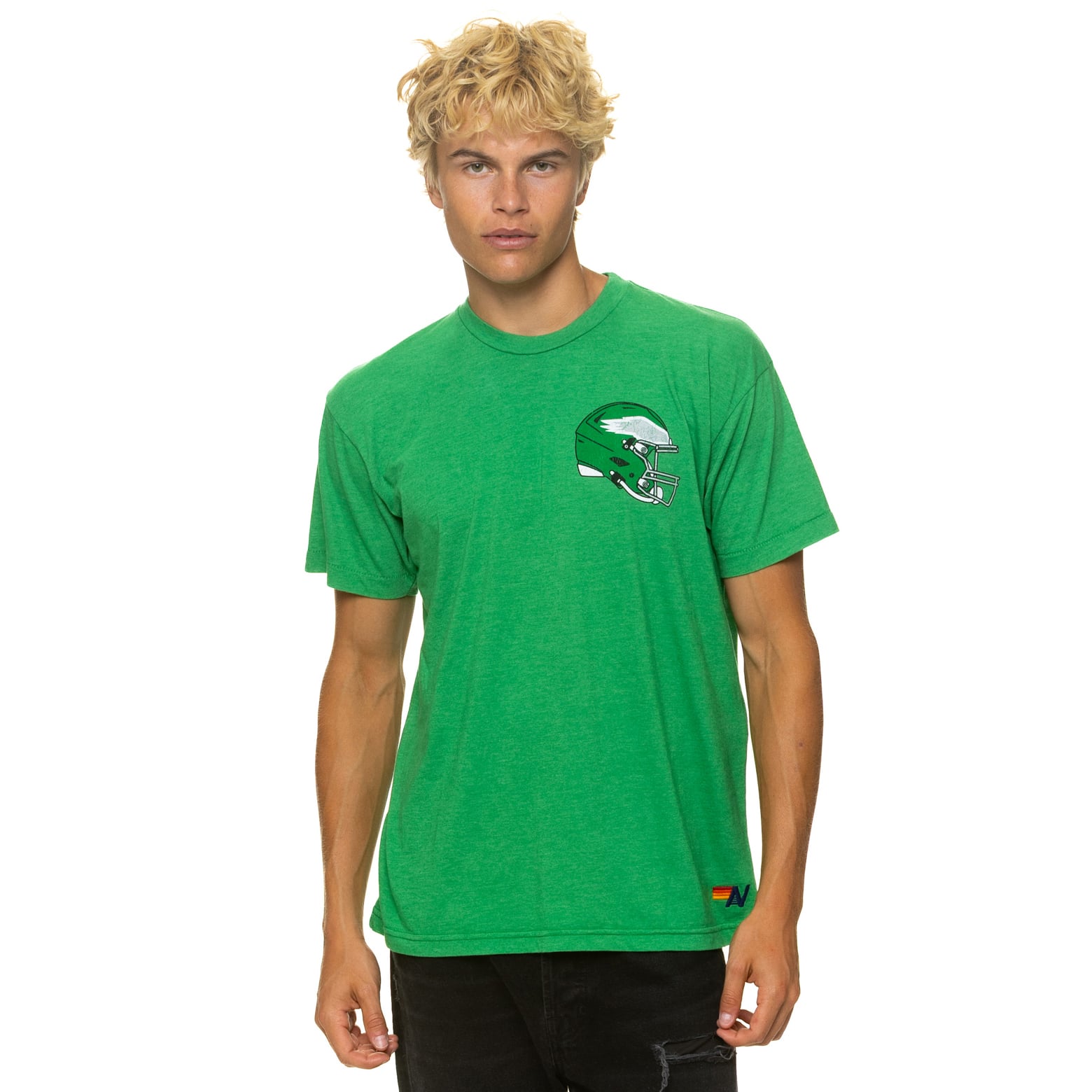 T-shirt unisexe Aviator Nation Kelly Green Philadelphia Eagles en mélange de trois matières