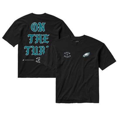 Philadelphia Eagles Born x Raised Unisex On The Turf T-Shirt - Black