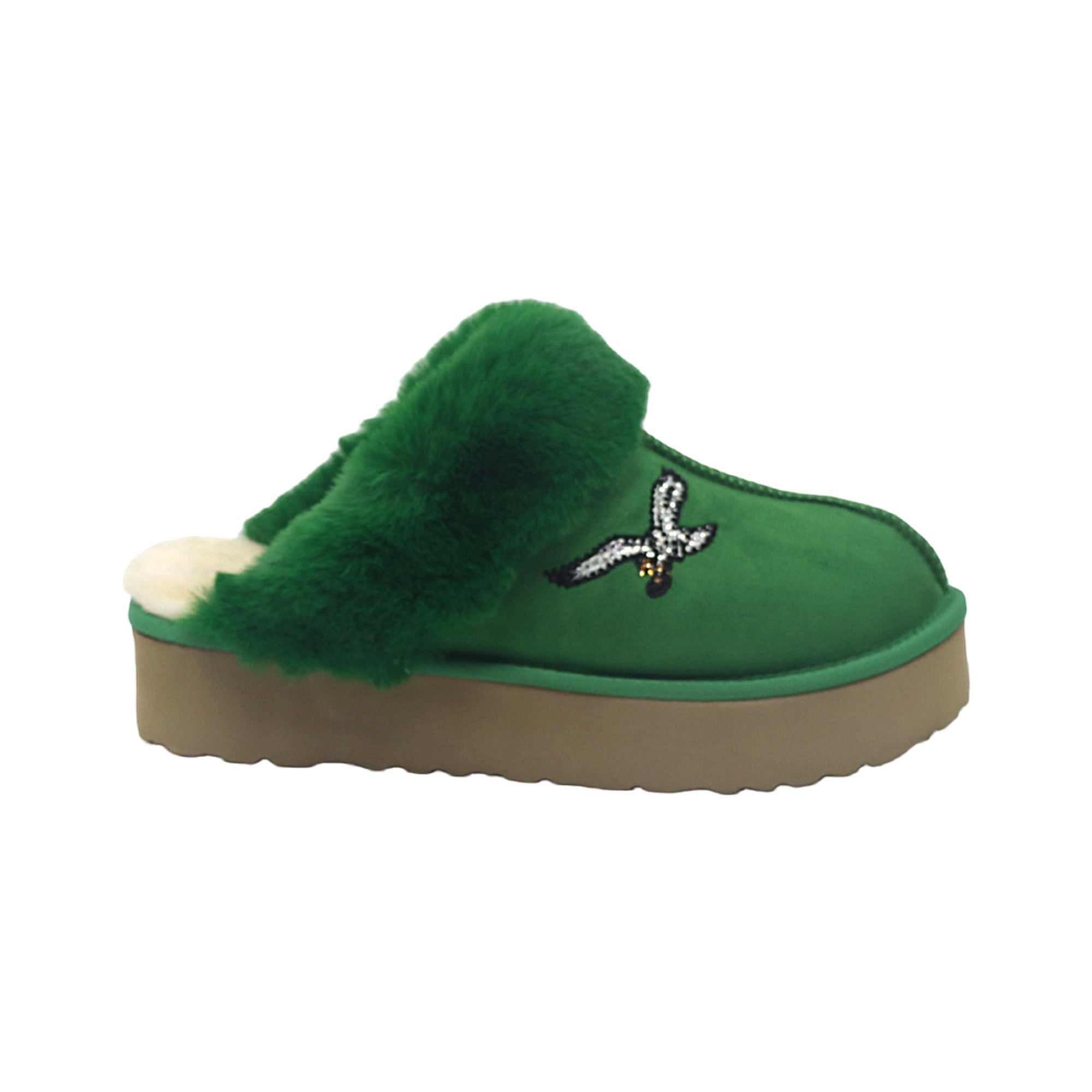Pantoufles unisexes FABGATING by Cuce Kelly Green aux couleurs de l'équipe des Eagles Philadelphie