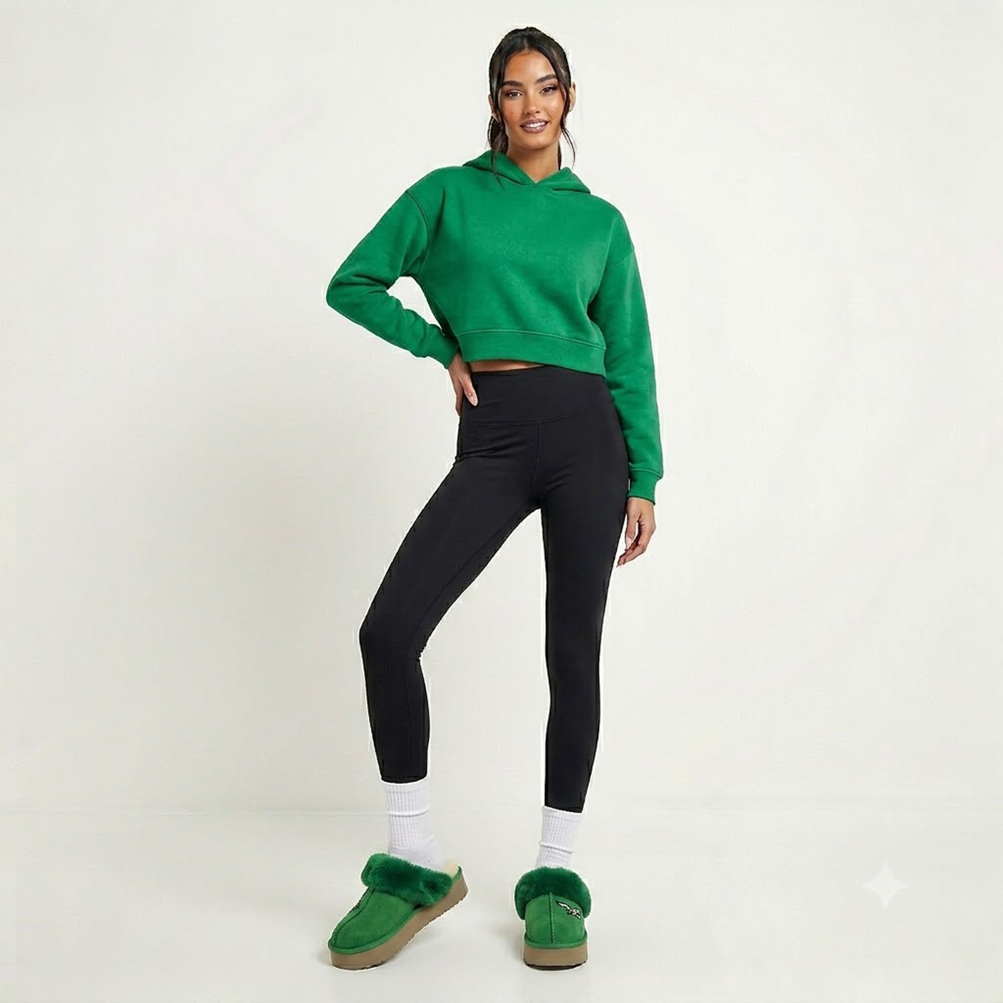 Pantoufles unisexes FABGATING by Cuce Kelly Green aux couleurs de l'équipe des Eagles Philadelphie