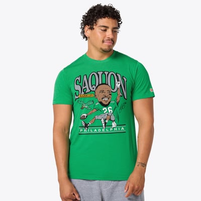 Saquon Barkley Philadelphia Eagles Homage Unisex Caricature Player Graphic Tri-Blend T-Shirt - Kelly Green