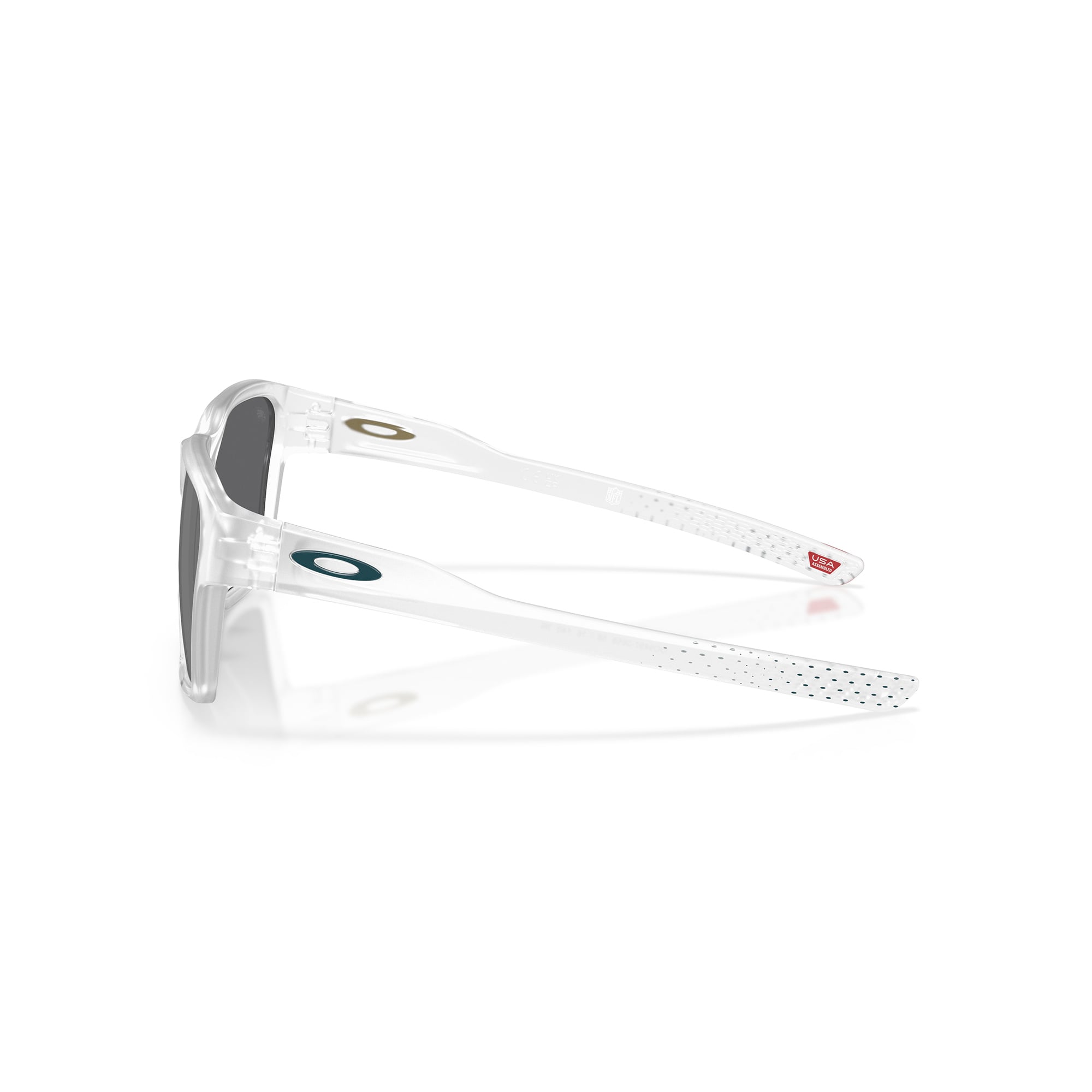 Unisex Oakley Philadelphia Eagles Briza Matte Clear Sunglasses with Prizm Black Polarized Lenses