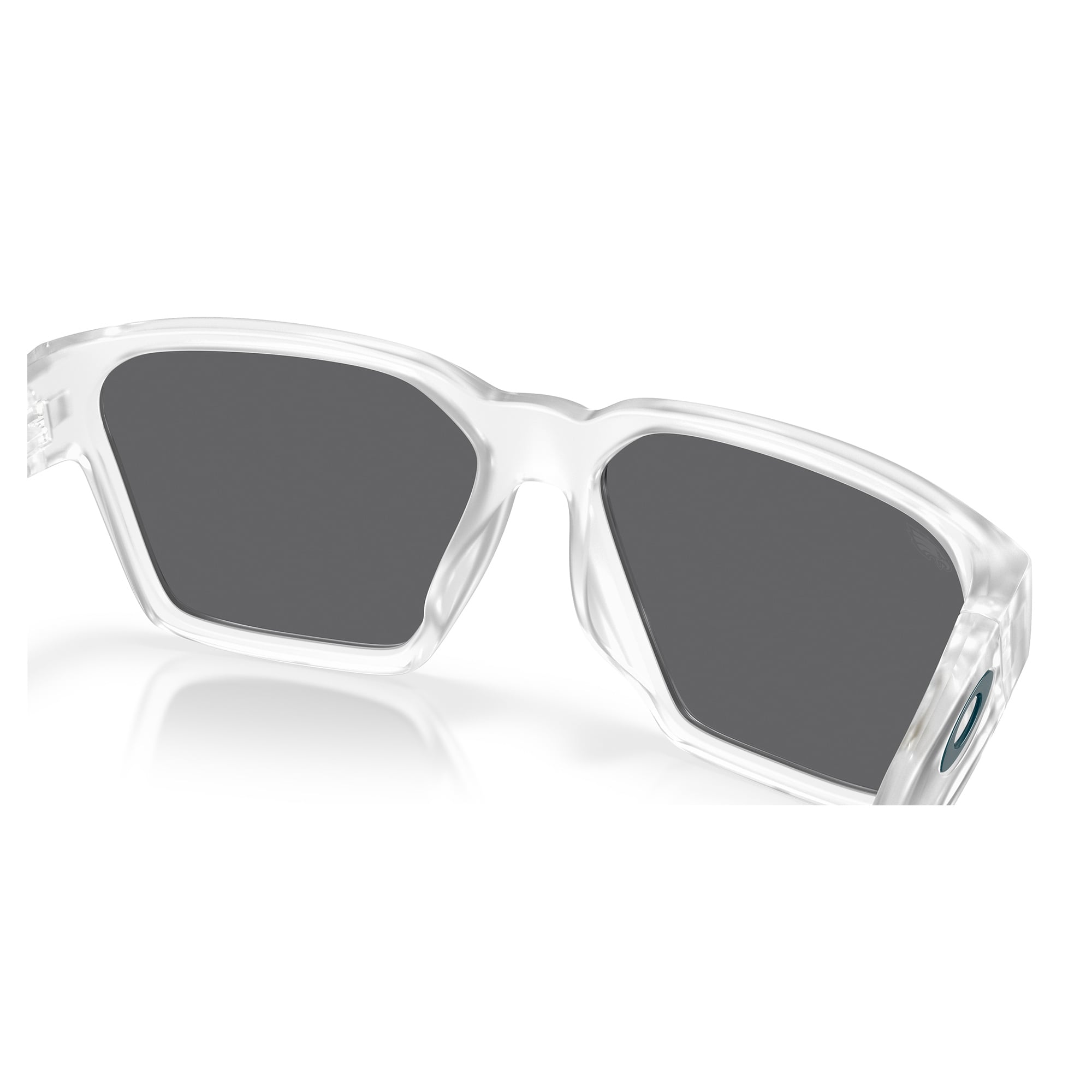 Unisex Oakley Philadelphia Eagles Briza Matte Clear Sunglasses with Prizm Black Polarized Lenses