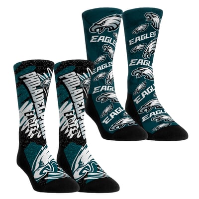 Philadelphia Eagles Rock Em Unisex Team Blast Two-Pack Crew Socks