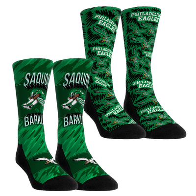 Saquon Barkley Philadelphia Eagles Rock Em Unisex 2-Pack Reverse Hurdle Crew Socks Set