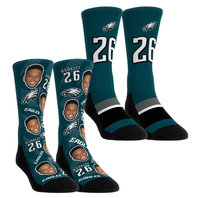 Saquon Barkley Philadelphia Eagles Rock Em Unisex Player Football Guy Two-Pack Crew Sock Set